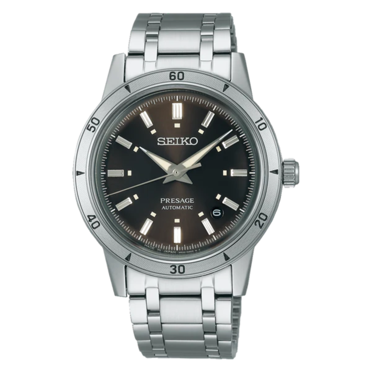Seiko SRPL09 SRPL09K1 SRPL09K Presage 60's Style Black Dial Mechanical Watch