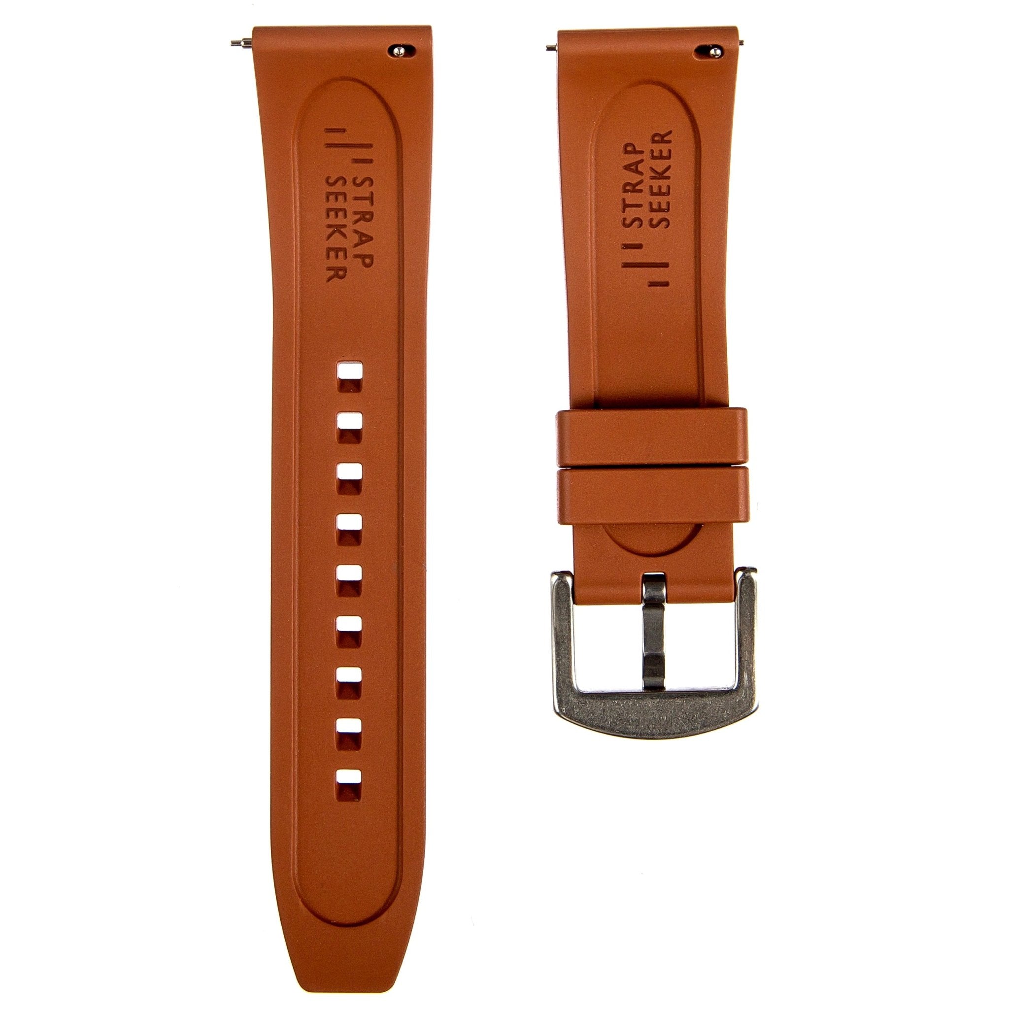 Elevated FKM Rubber Strap - Quick-Release – Brown (2414) -StrapSeeker