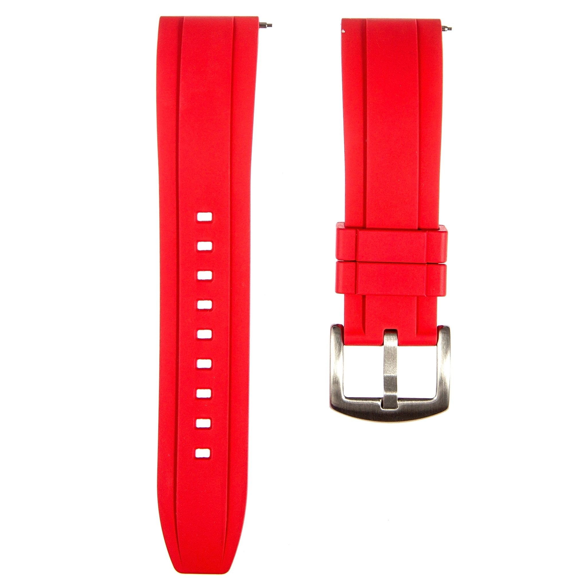 Elevated FKM Rubber Strap - Quick-Release – Red (2414) -StrapSeeker