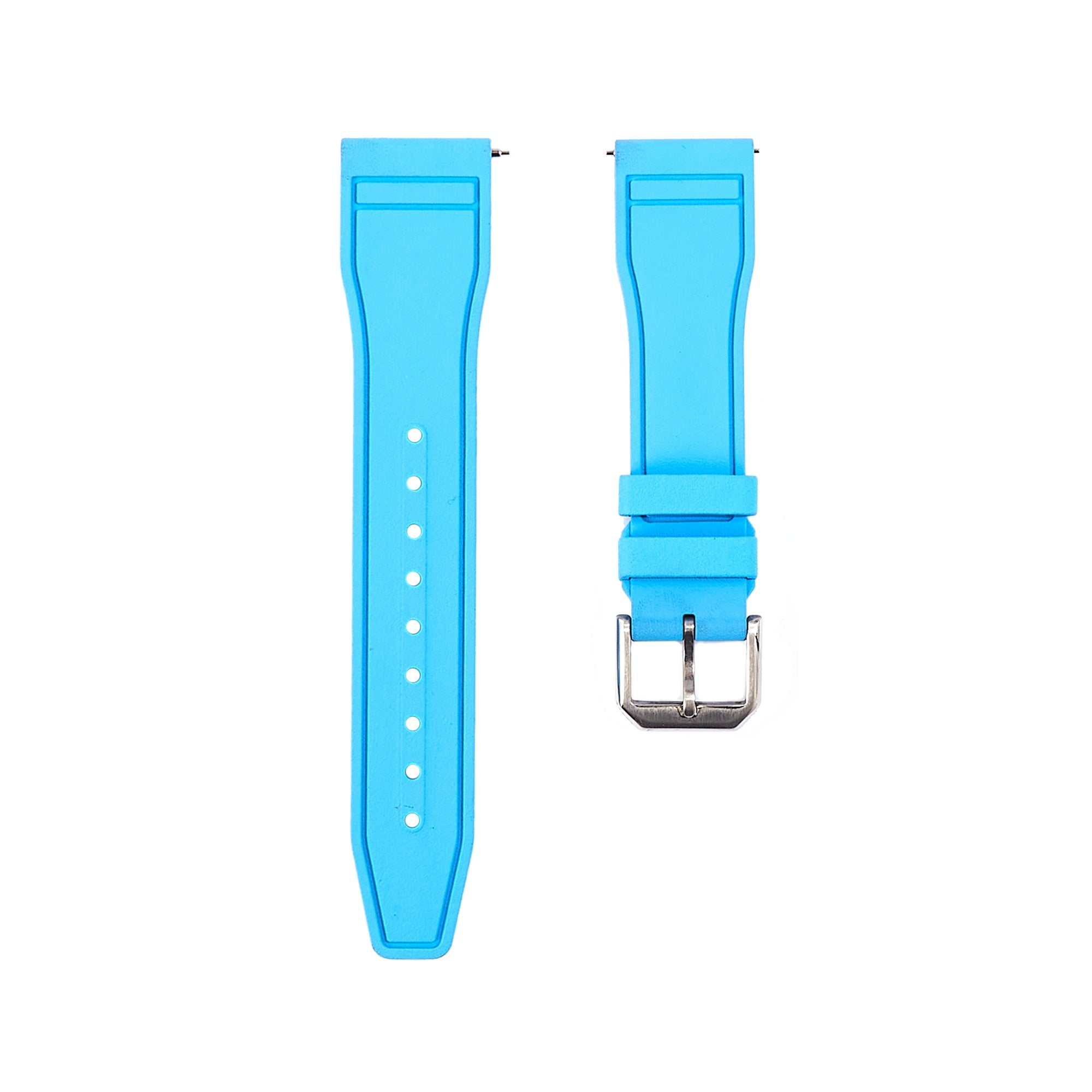 FKM Rubber Strap for IWC - Quick Release - Baby Blue -StrapSeeker
