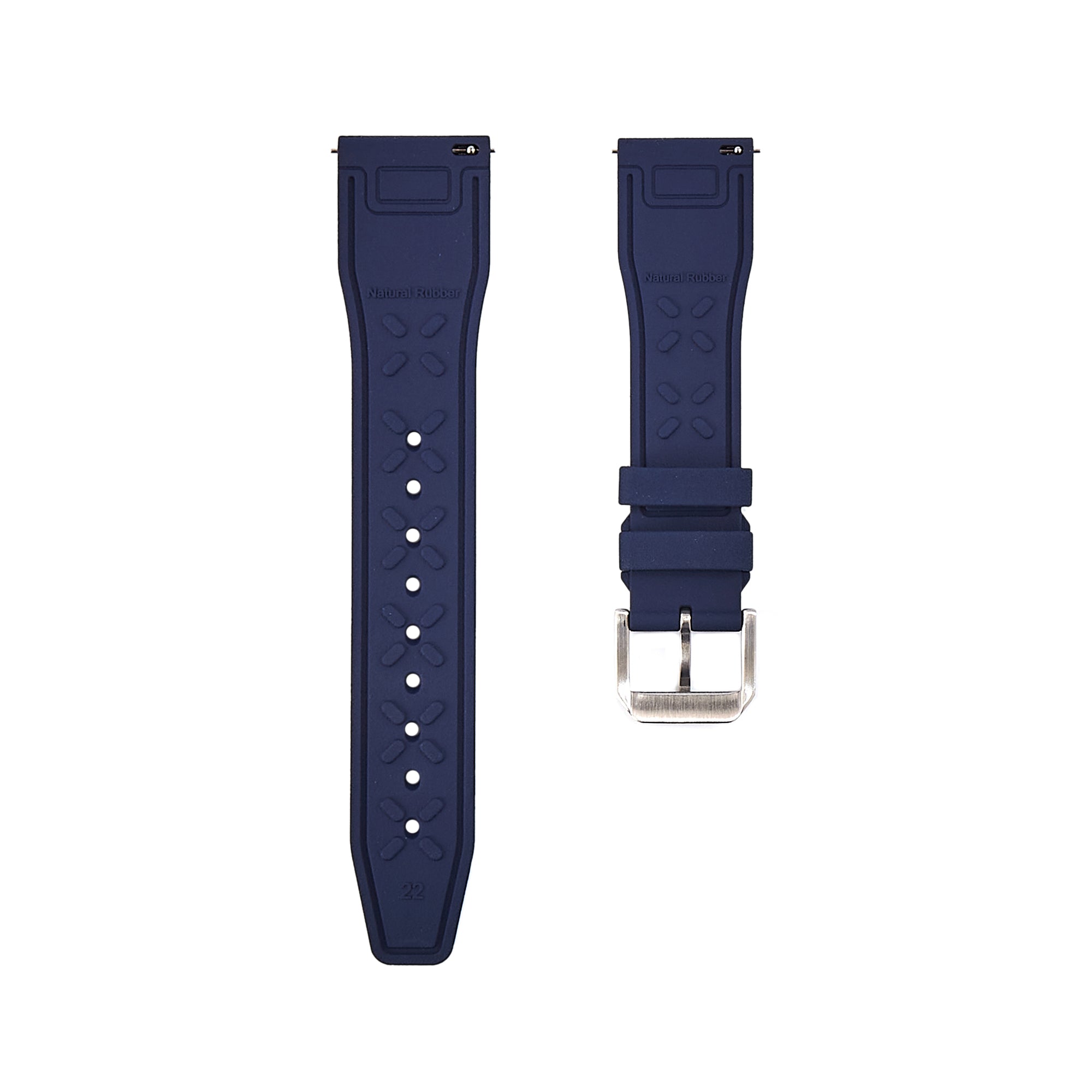 FKM Rubber Strap for IWC - Quick Release - Navy -StrapSeeker