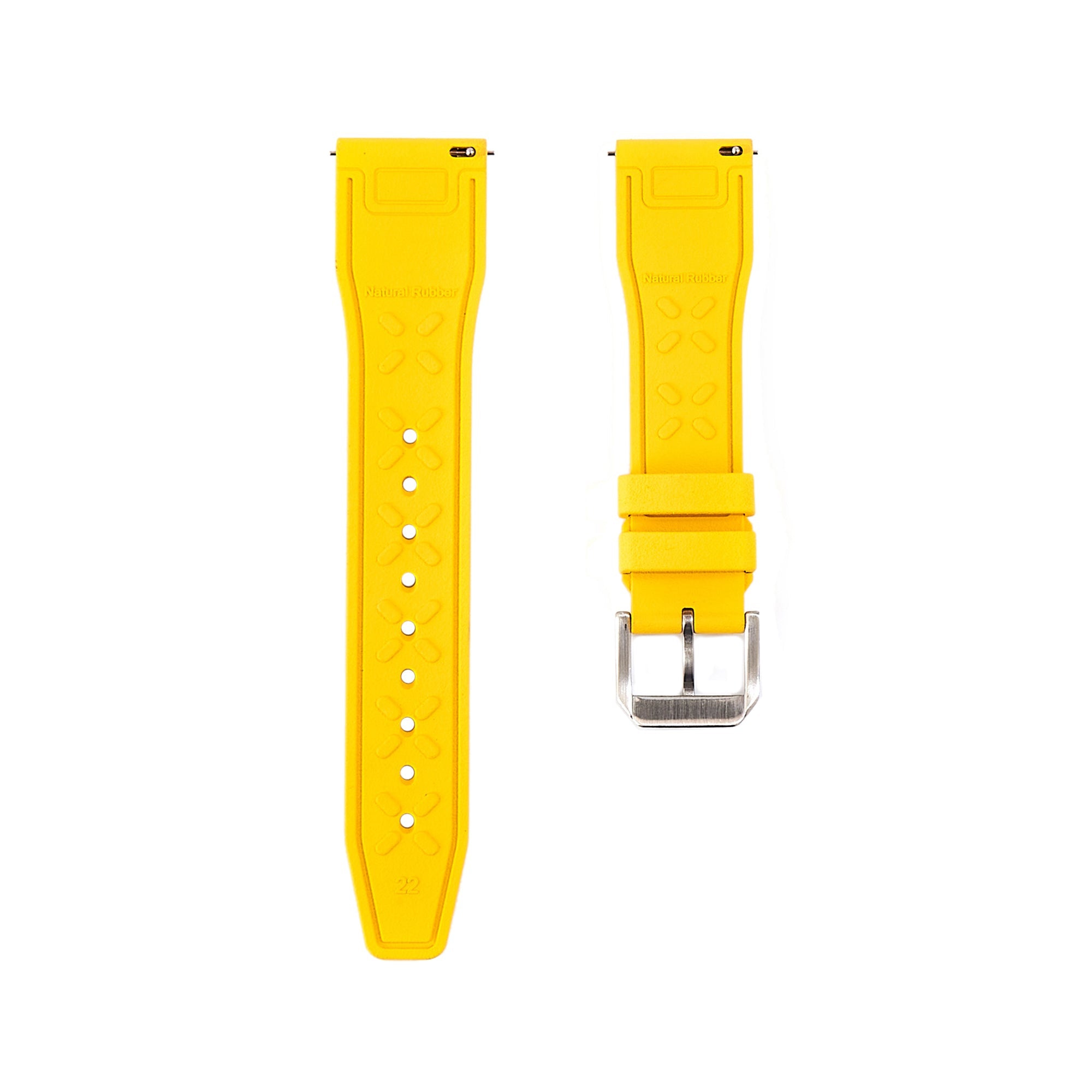 FKM Rubber Strap for IWC - Quick Release - Yellow -StrapSeeker