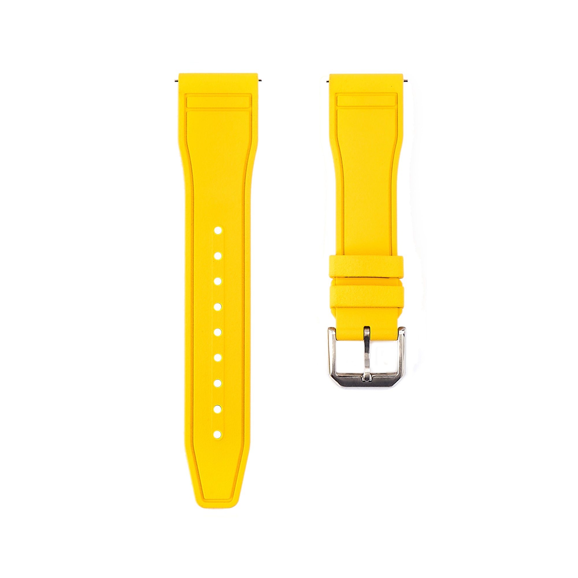 FKM Rubber Strap for IWC - Quick Release - Yellow -StrapSeeker