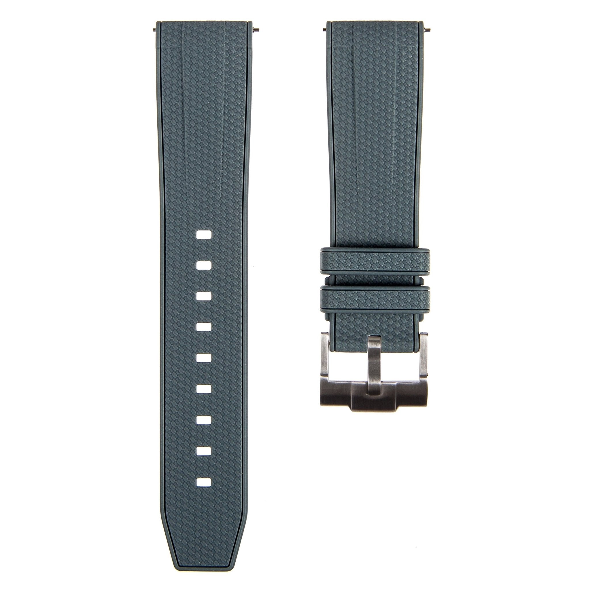 Flexweave Premium SIlicone Rubber Strap - Quick-Release – Grey (2423) -Strapseeker