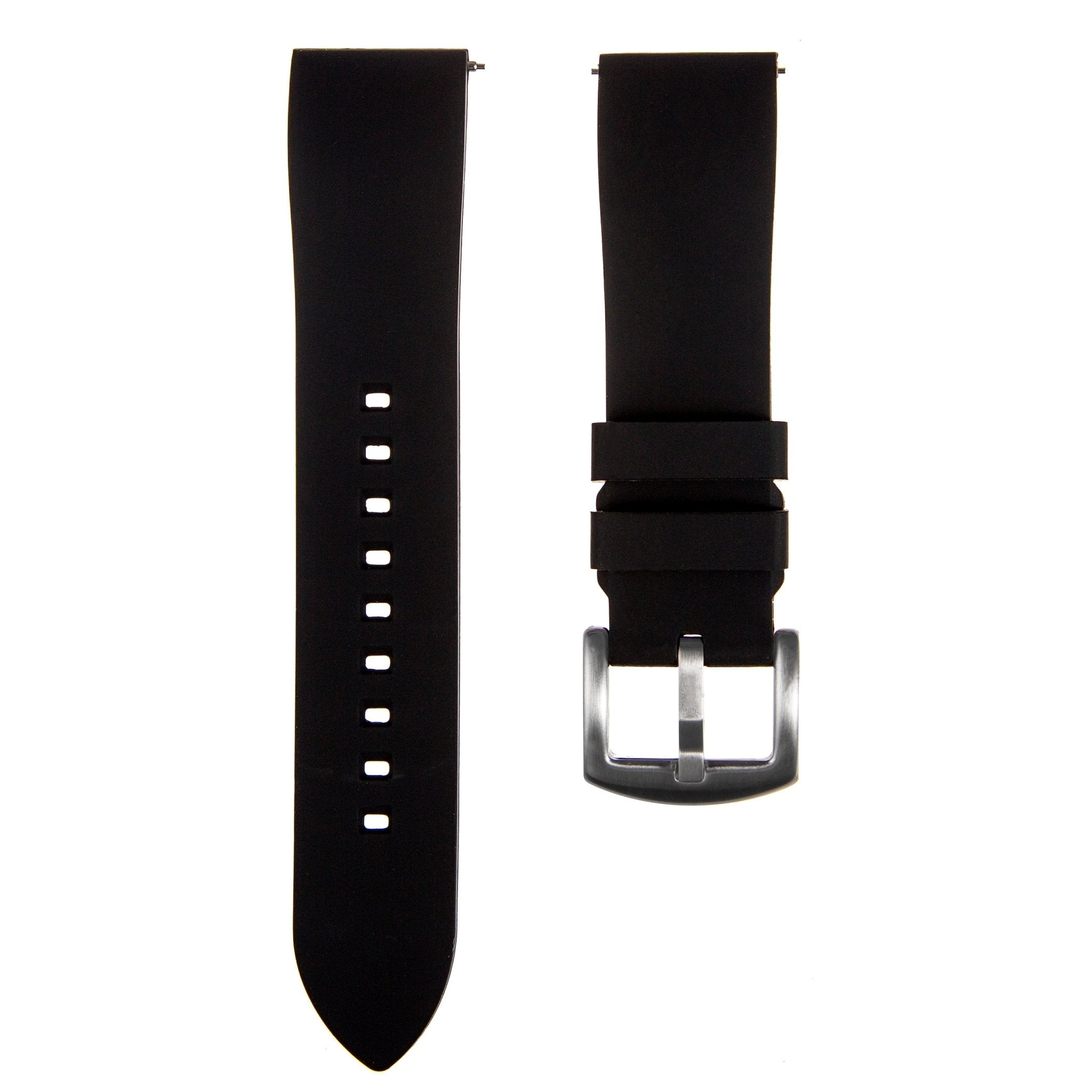 Fort FKM Rubber Strap - Quick-Release - Black (2426 | FKM) -StrapSeeker