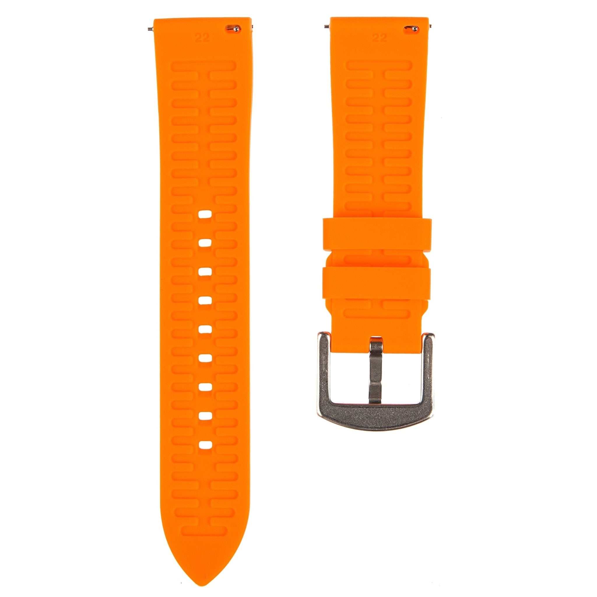 Fort Soft Silicone Rubber Strap - Quick-Release - Orange (2426 | HTS) -StrapSeeker