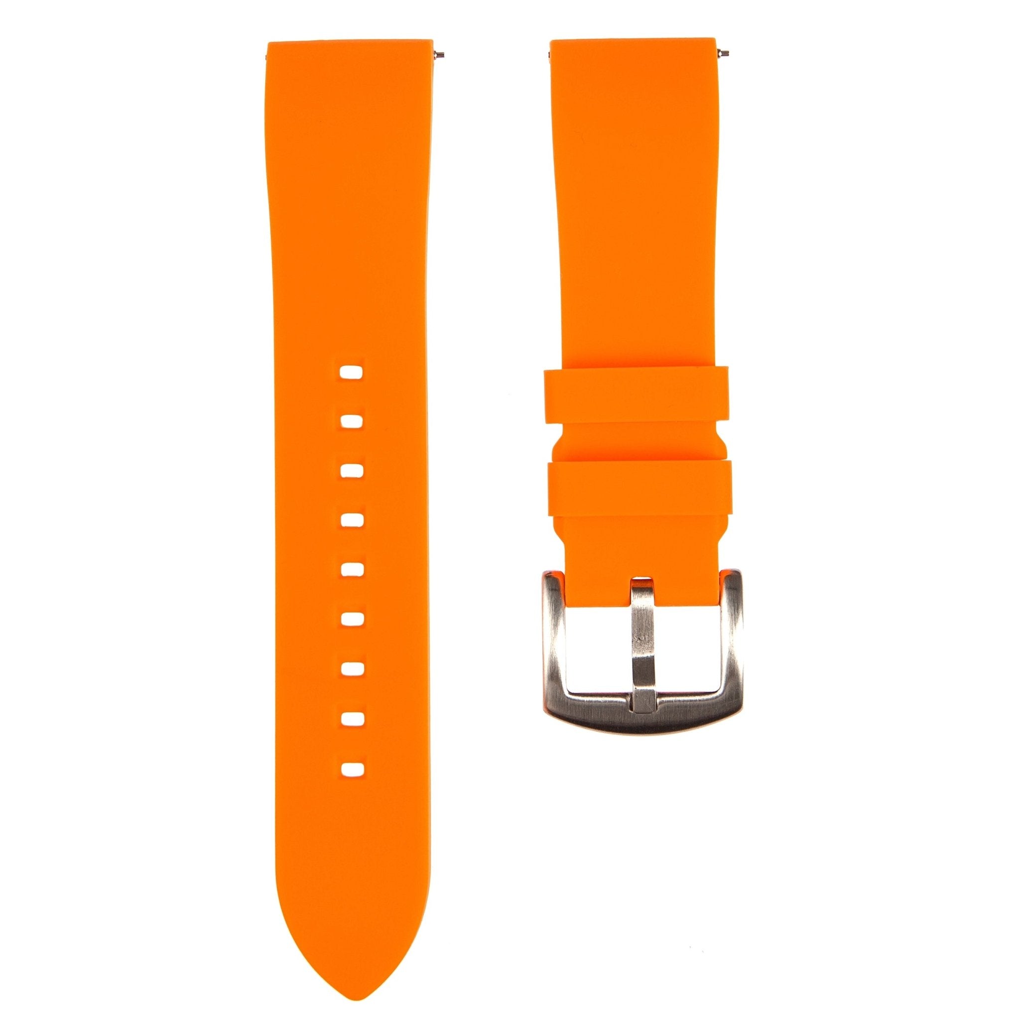 Fort Soft Silicone Rubber Strap - Quick-Release - Orange (2426 | HTS) -StrapSeeker