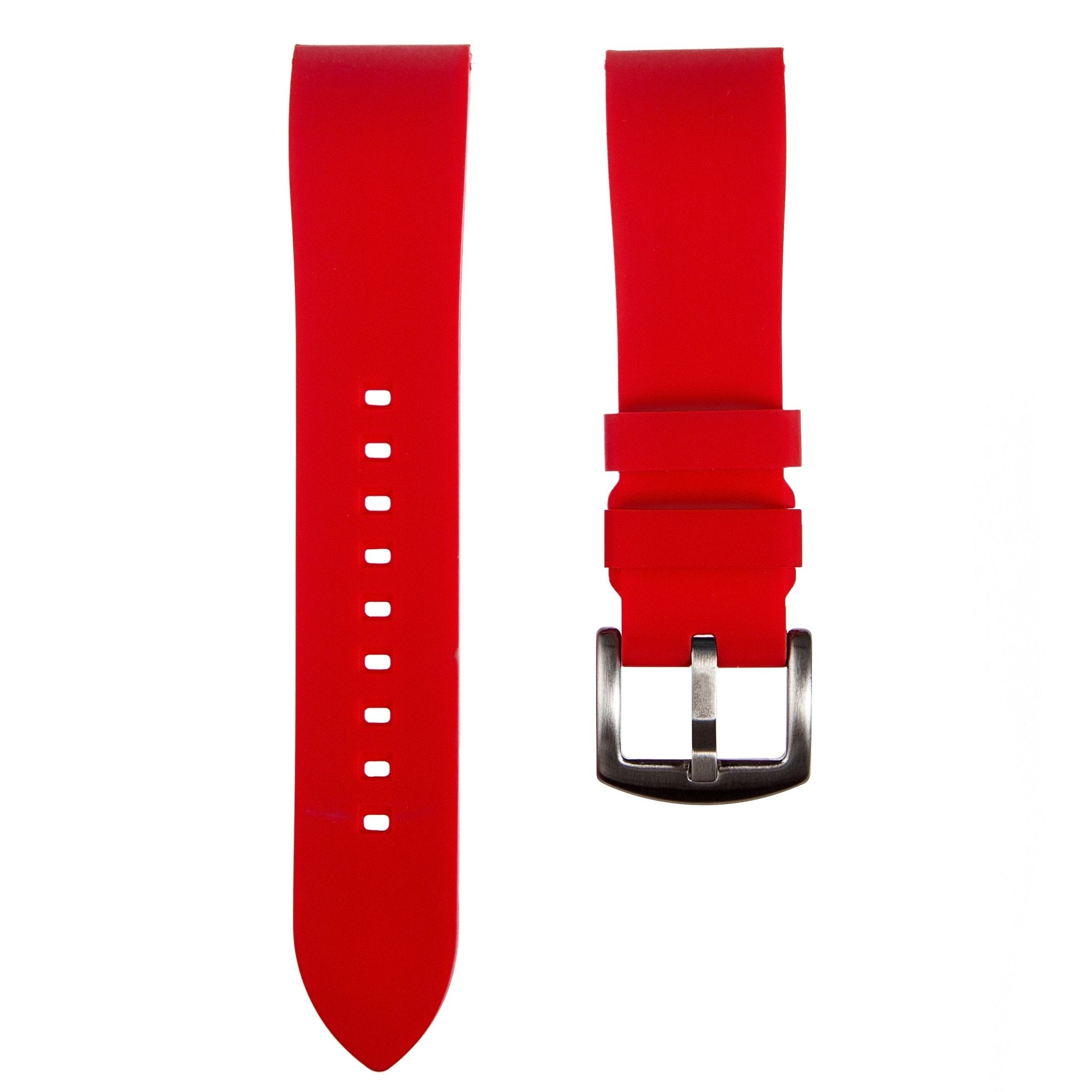 Fort Soft Silicone Rubber Strap - Quick-Release - Red (2426 | HTS) -StrapSeeker