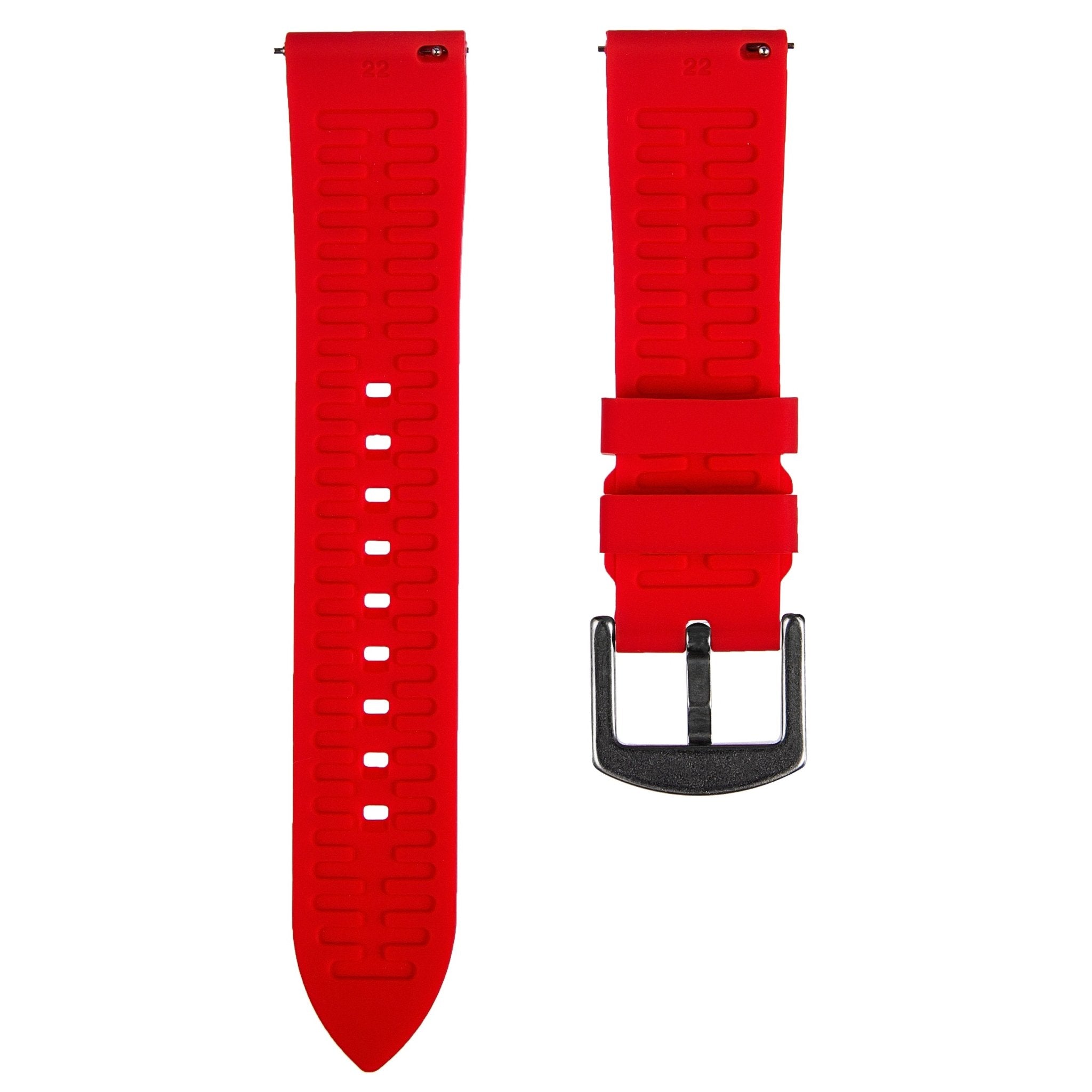Fort Soft Silicone Rubber Strap - Quick-Release - Red (2426 | HTS) -StrapSeeker