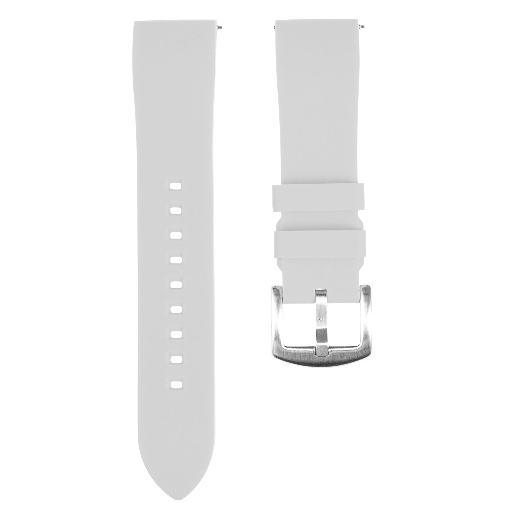 Fort Soft Silicone Rubber Strap - Quick-Release - White (2426 | HTS) -StrapSeeker