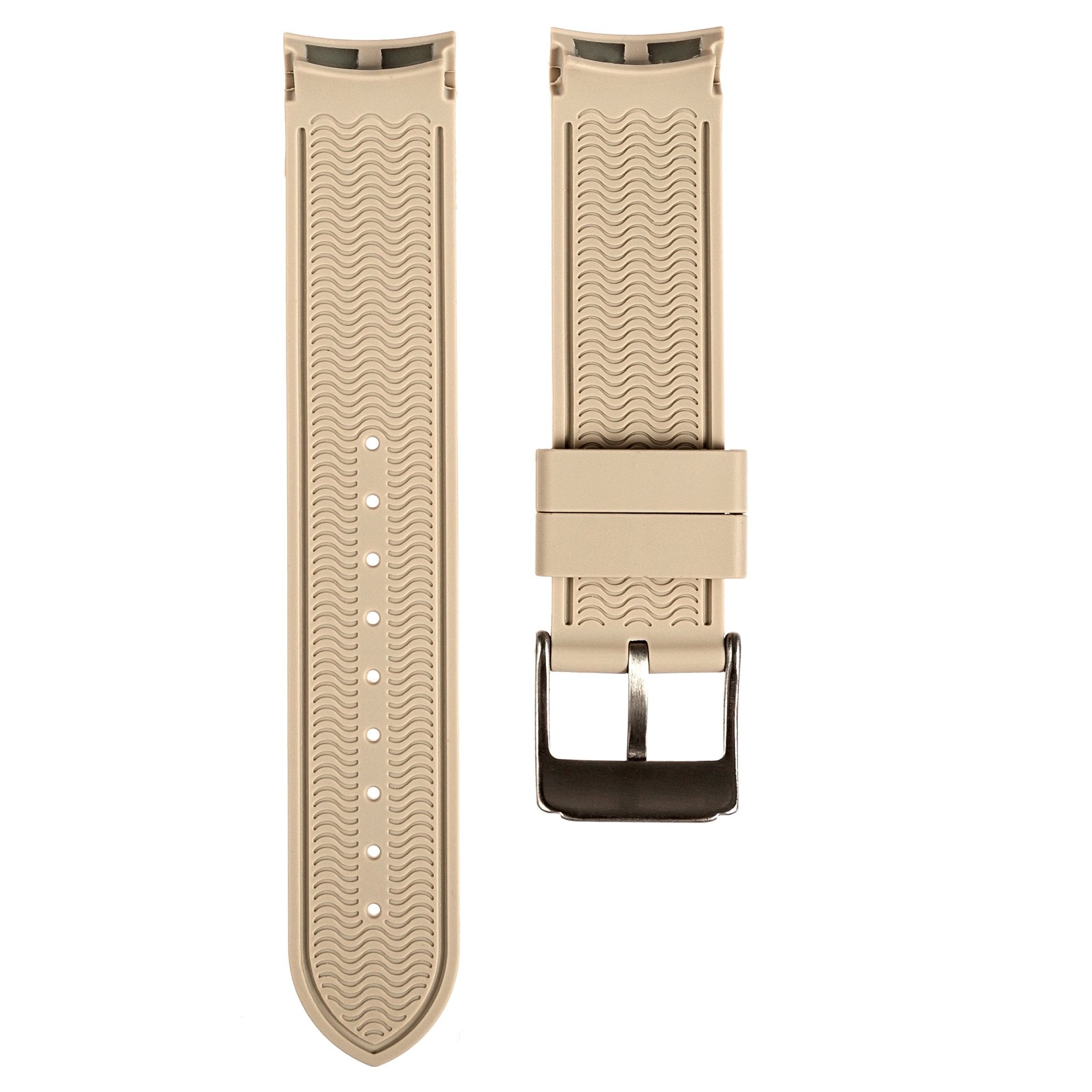 Paramount Curved End Premium Silicone Strap – Nude (2404) -StrapSeeker