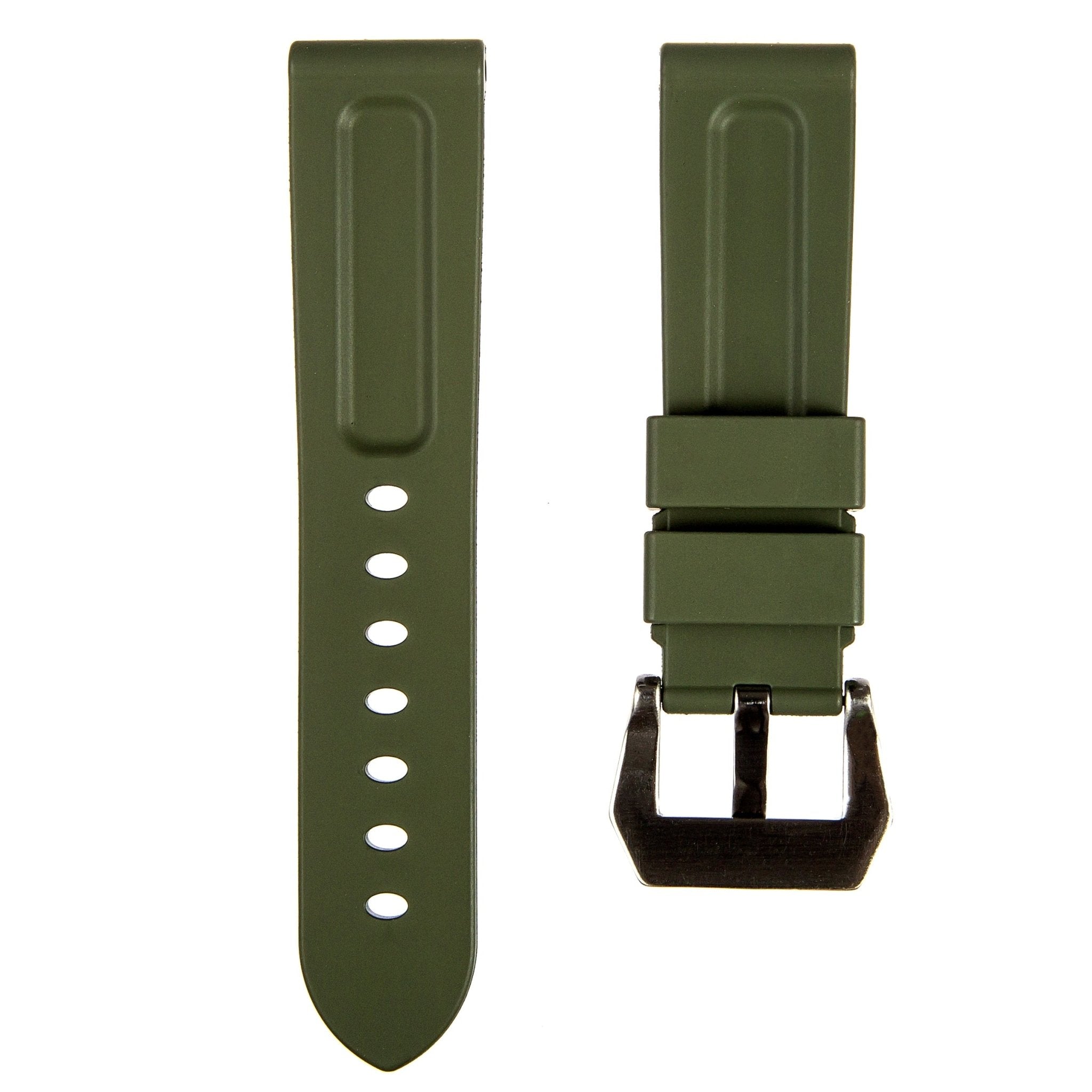 Pinnacle FKM Rubber Strap – Army Green (2420 | FKM) -Strapseeker