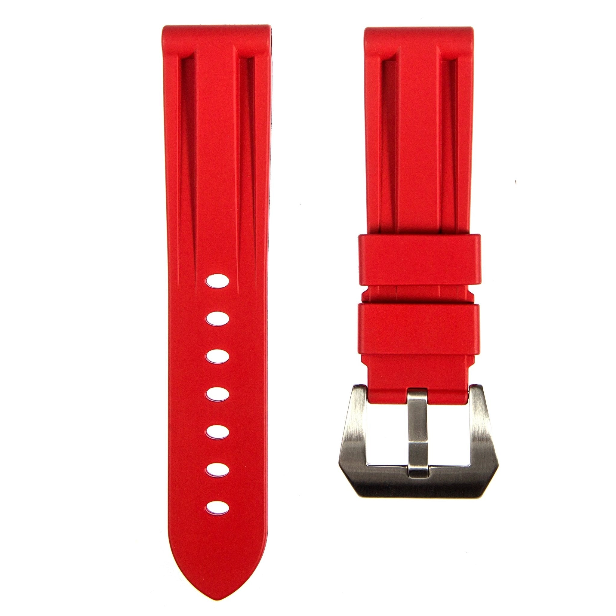 Pinnacle FKM Rubber Strap – Red (2420) -Strapseeker