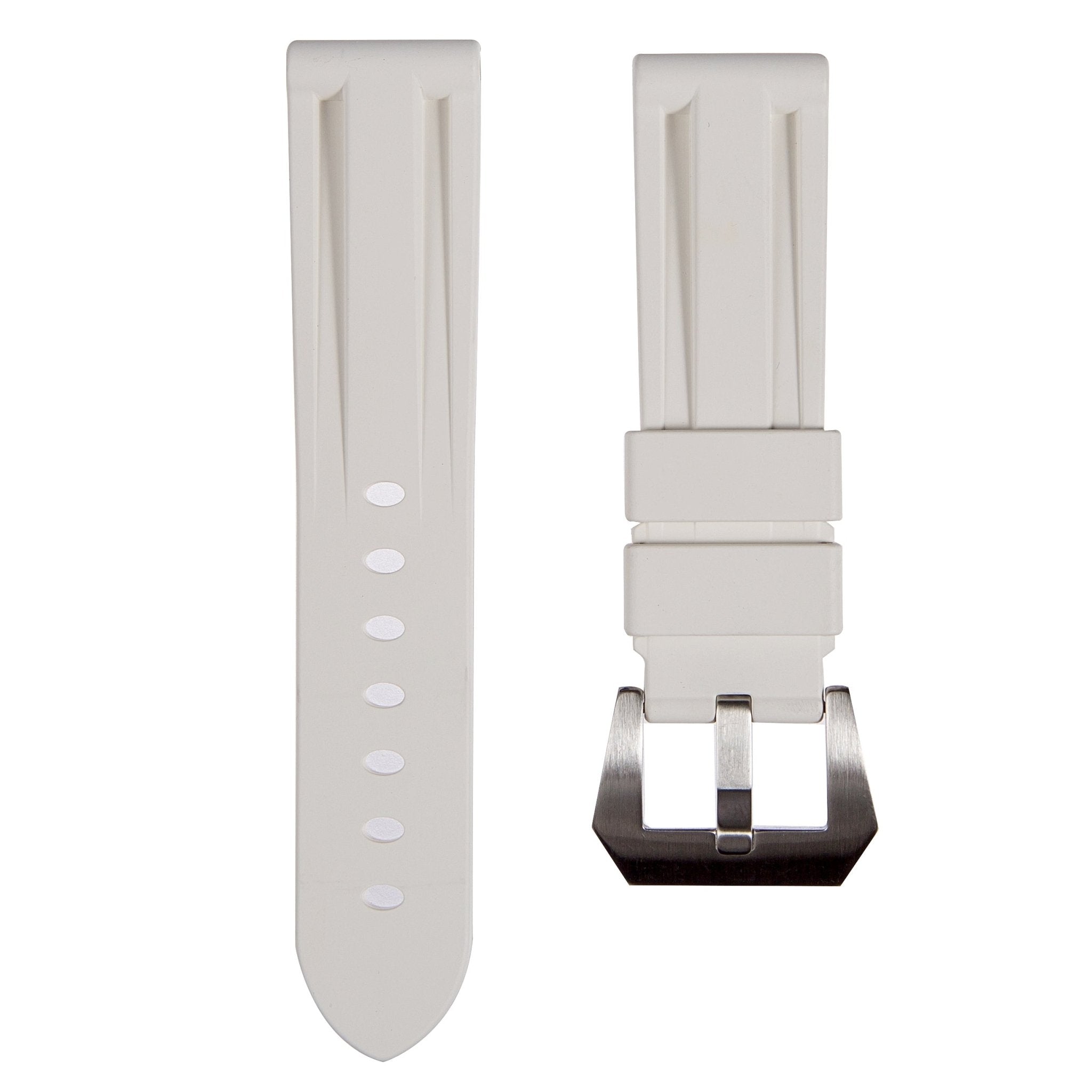 Pinnacle FKM Rubber Strap – White (2420) -Strapseeker