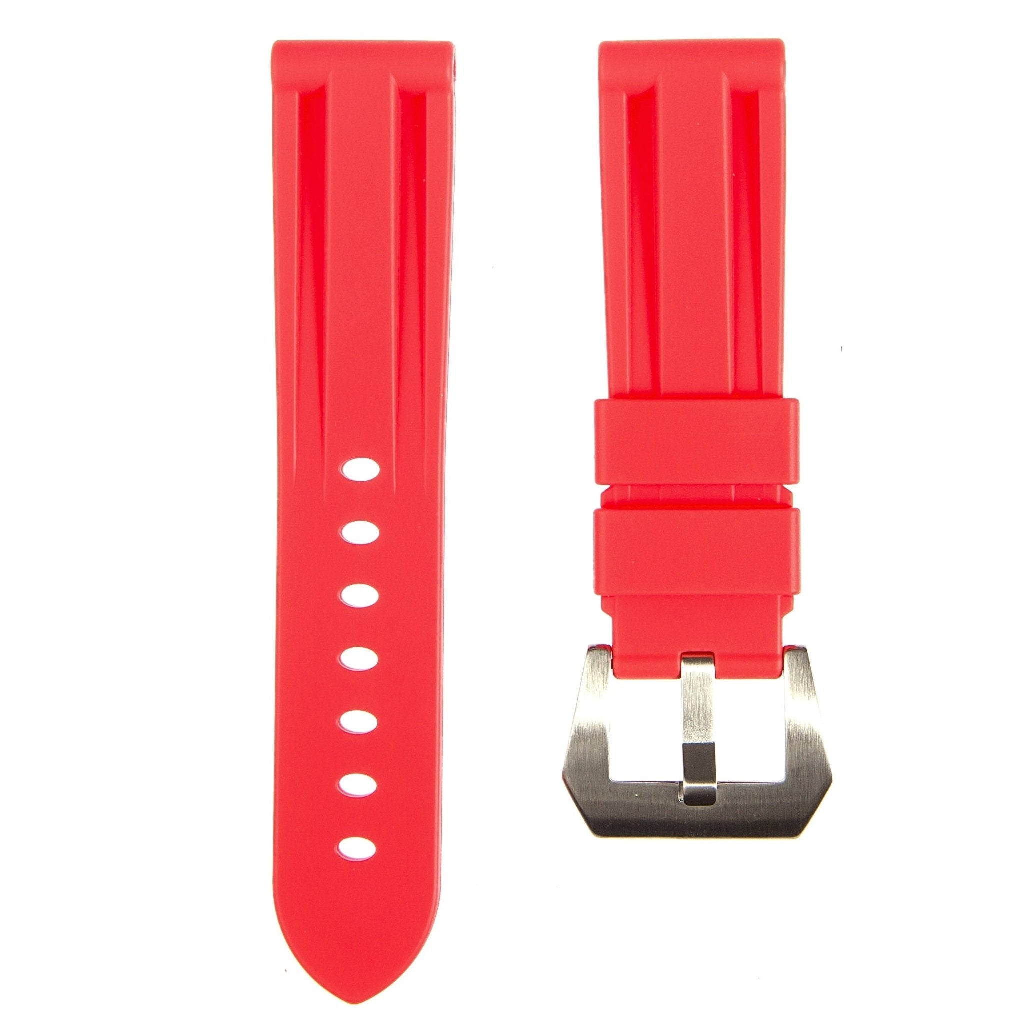 Pinnacle Premium Silicone Strap - Compatible with Panerai - Coral Red (2420 | LSR) -Strapseeker
