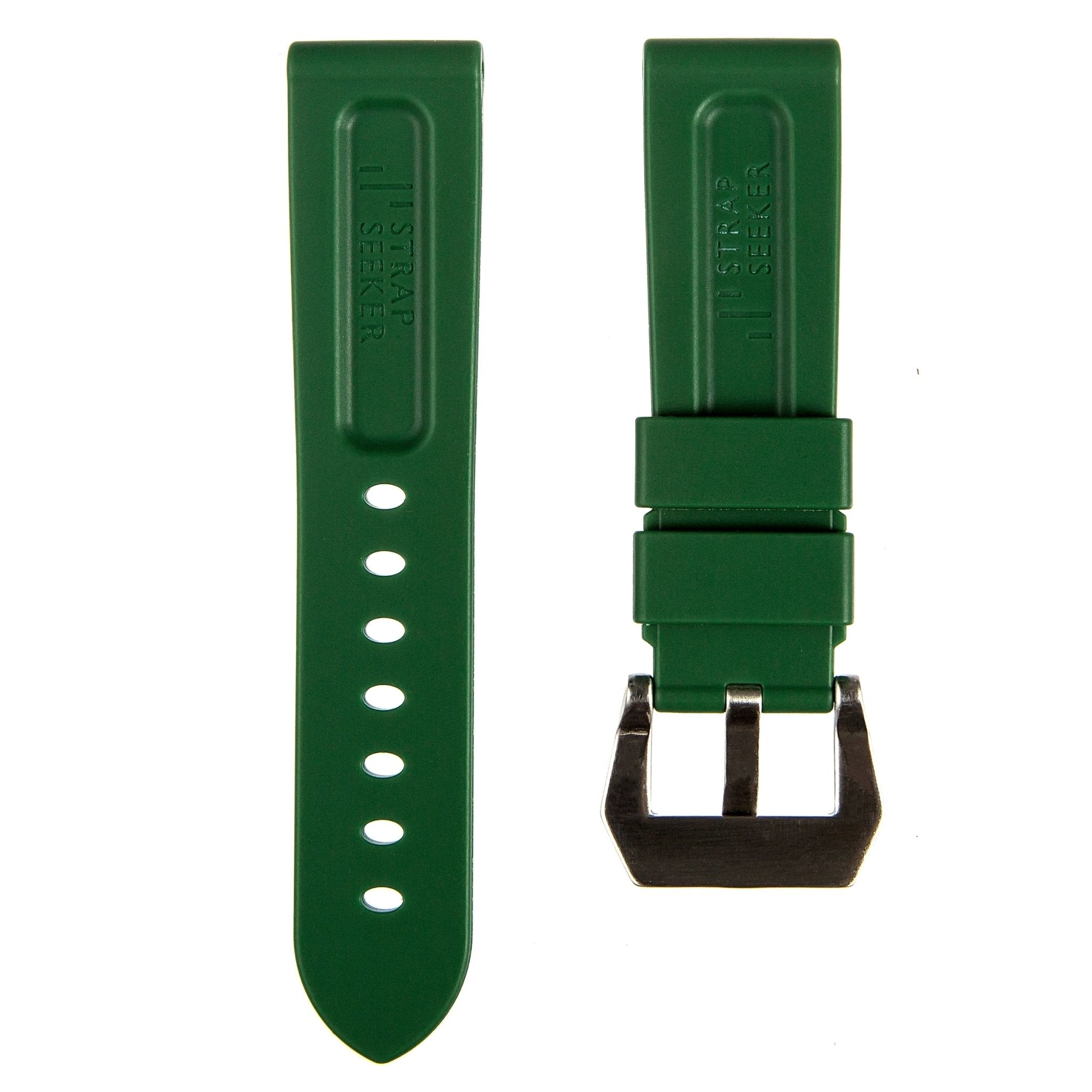 Pinnacle Premium Silicone Strap - Compatible with Panerai - Dark Green (2420 | LSR) -Strapseeker