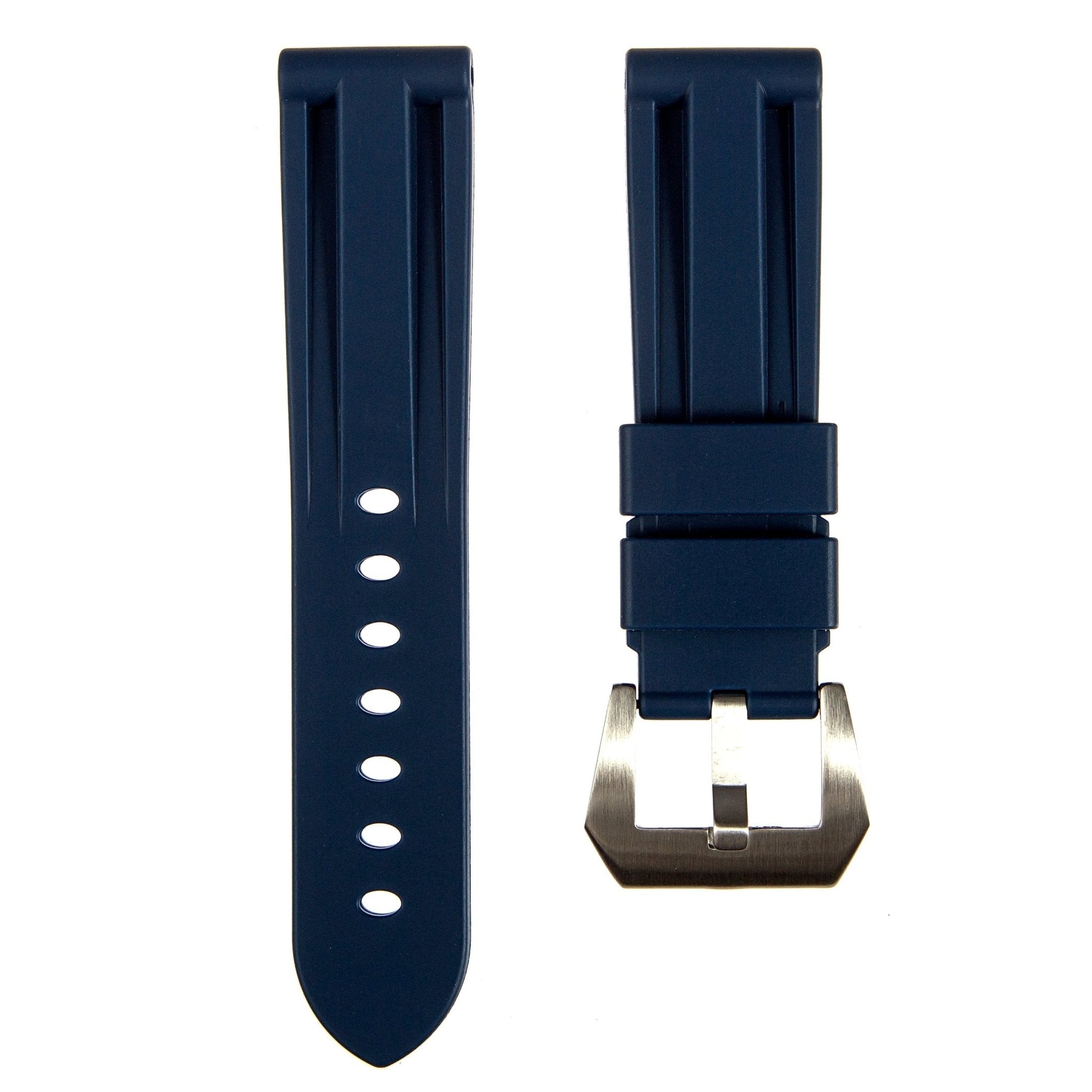 Pinnacle Premium Silicone Strap - Compatible with Panerai - Navy (2420 | LSR) -Strapseeker