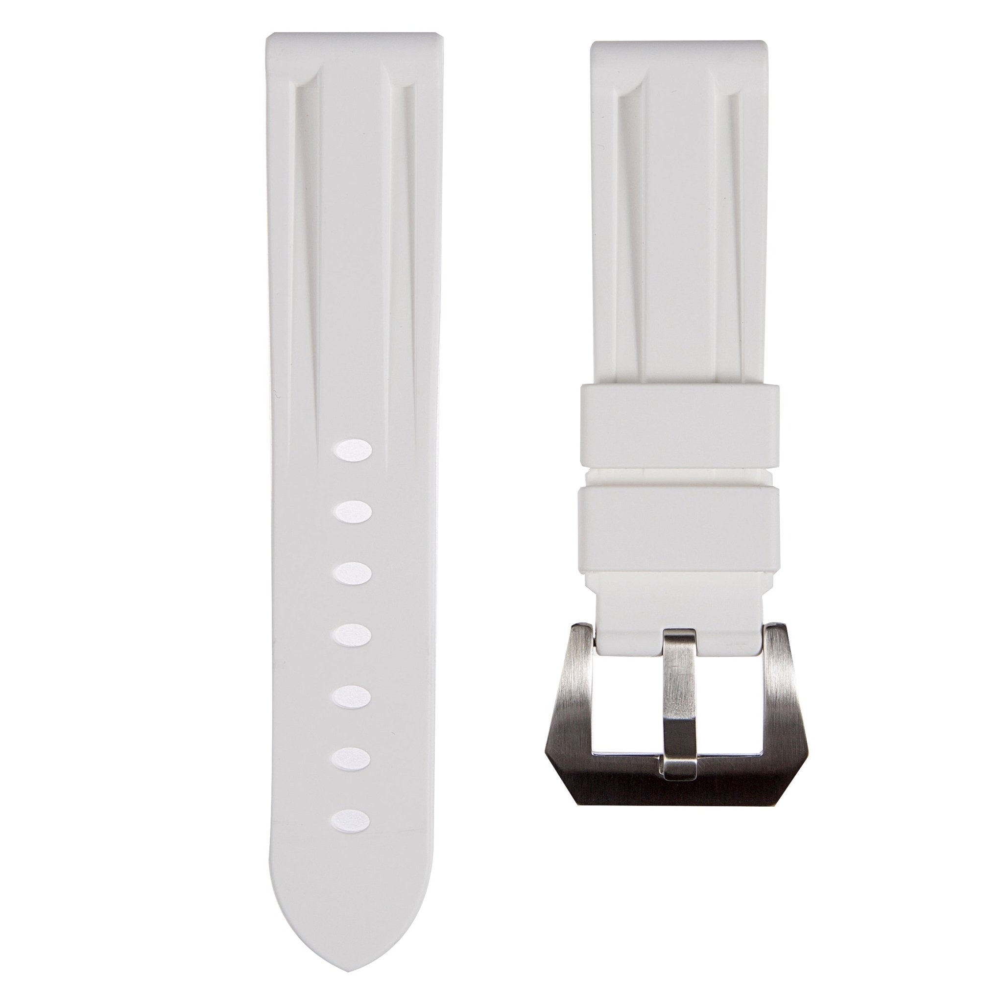 Pinnacle Premium Silicone Strap - Compatible with Panerai - White (2420 | LSR) -Strapseeker