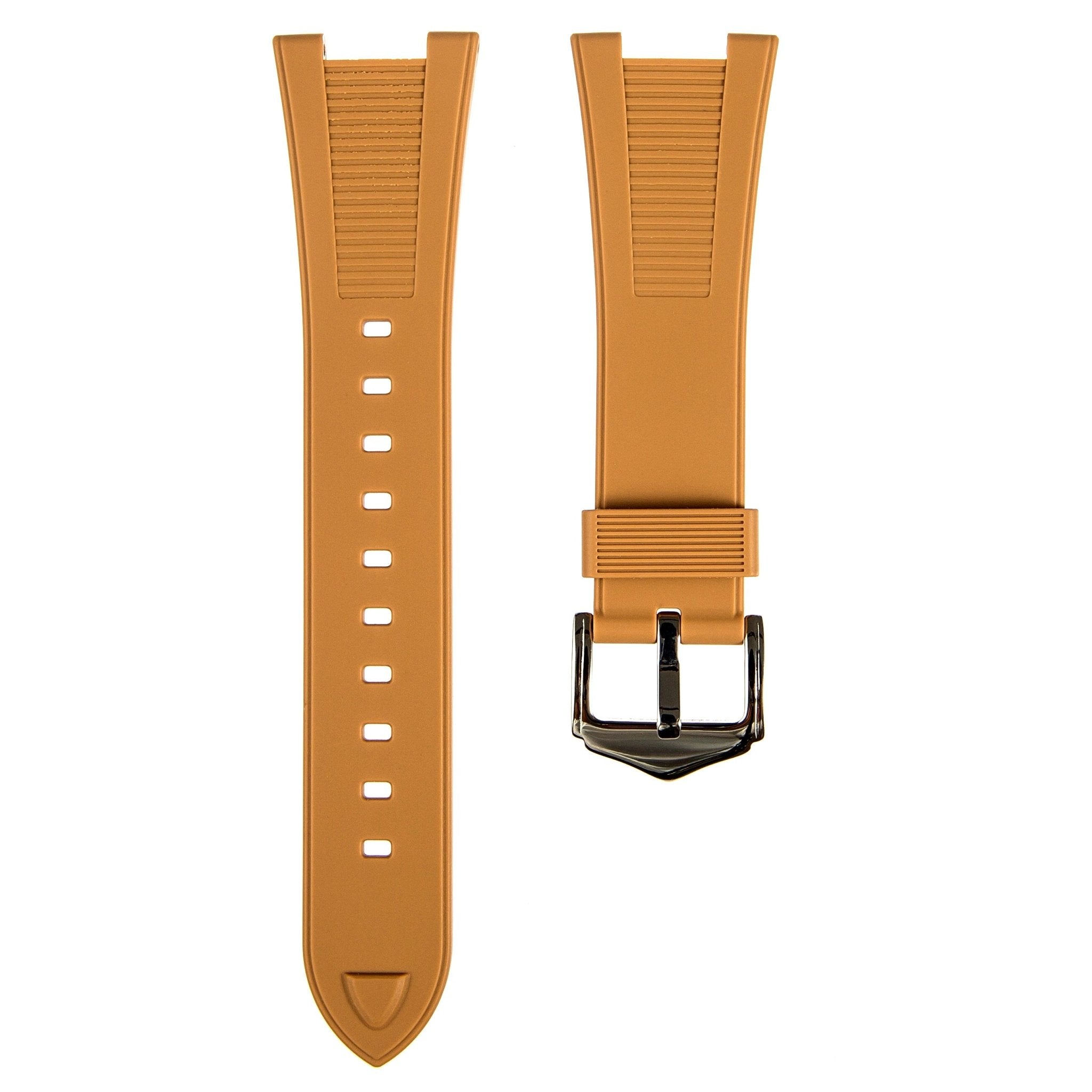 Premium Silicone Strap - Compatible with Patek Philippe Nautilus - Beige (2425) -StrapSeeker