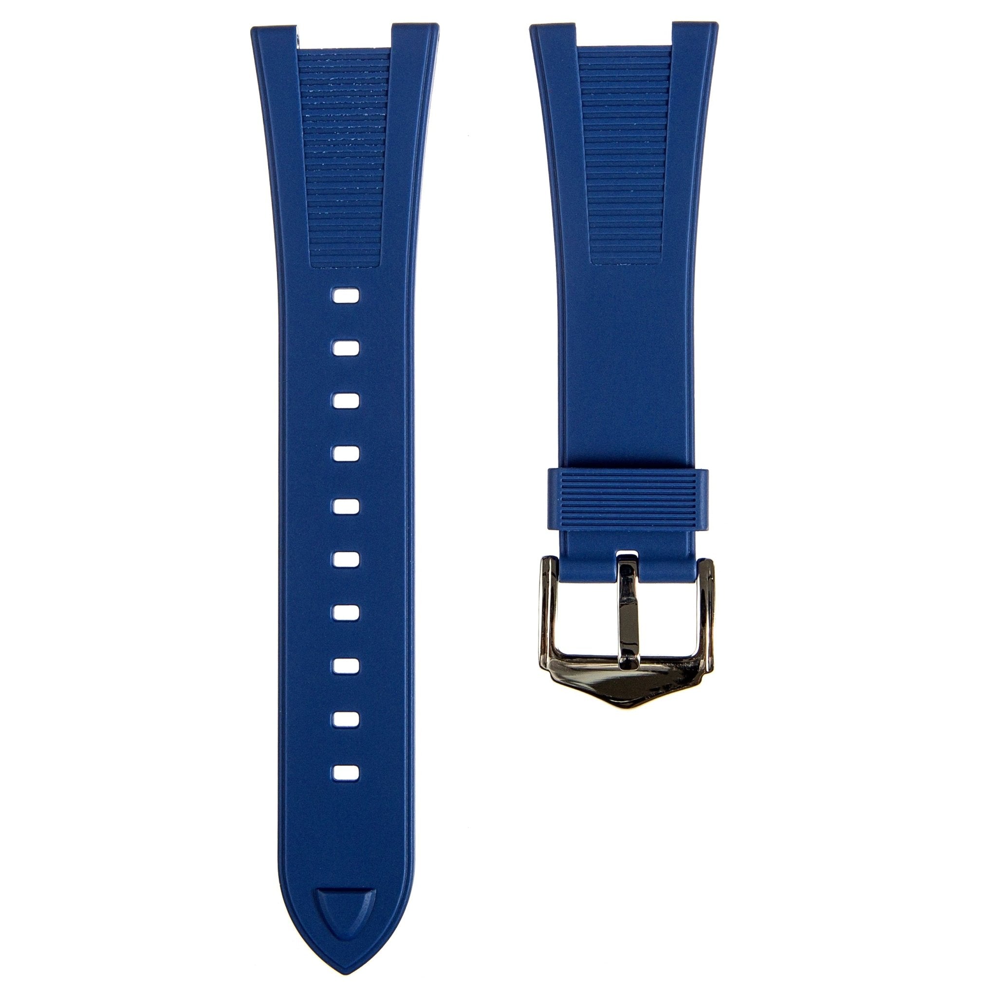 Premium Silicone Strap - Compatible with Patek Philippe Nautilus - Blue (2425) -StrapSeeker
