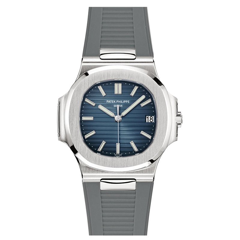 Premium Silicone Strap - Compatible with Patek Philippe Nautilus - Grey (2425) -StrapSeeker