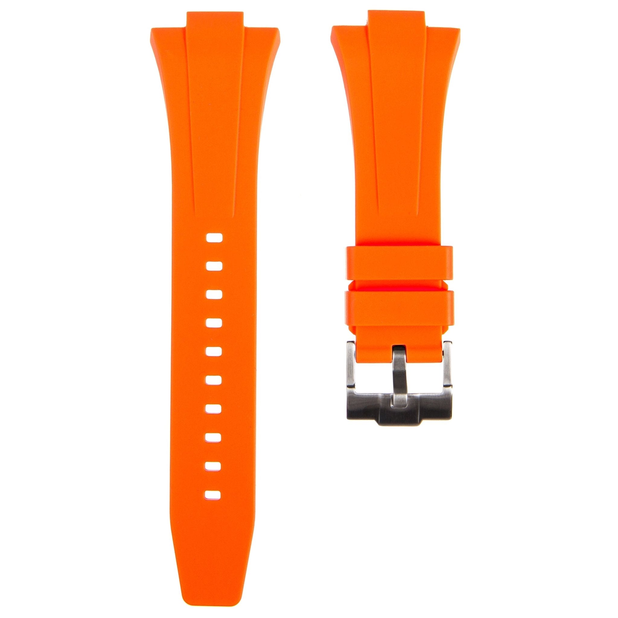 Premium Silicone Strap - Quick Release - Compatible with Tissot PRX – Orange (2407) -StrapSeeker