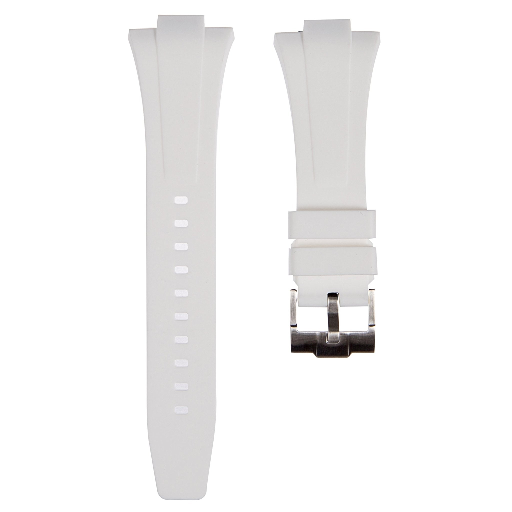 Premium Silicone Strap - Quick Release - Compatible with Tissot PRX – White (2407) -StrapSeeker