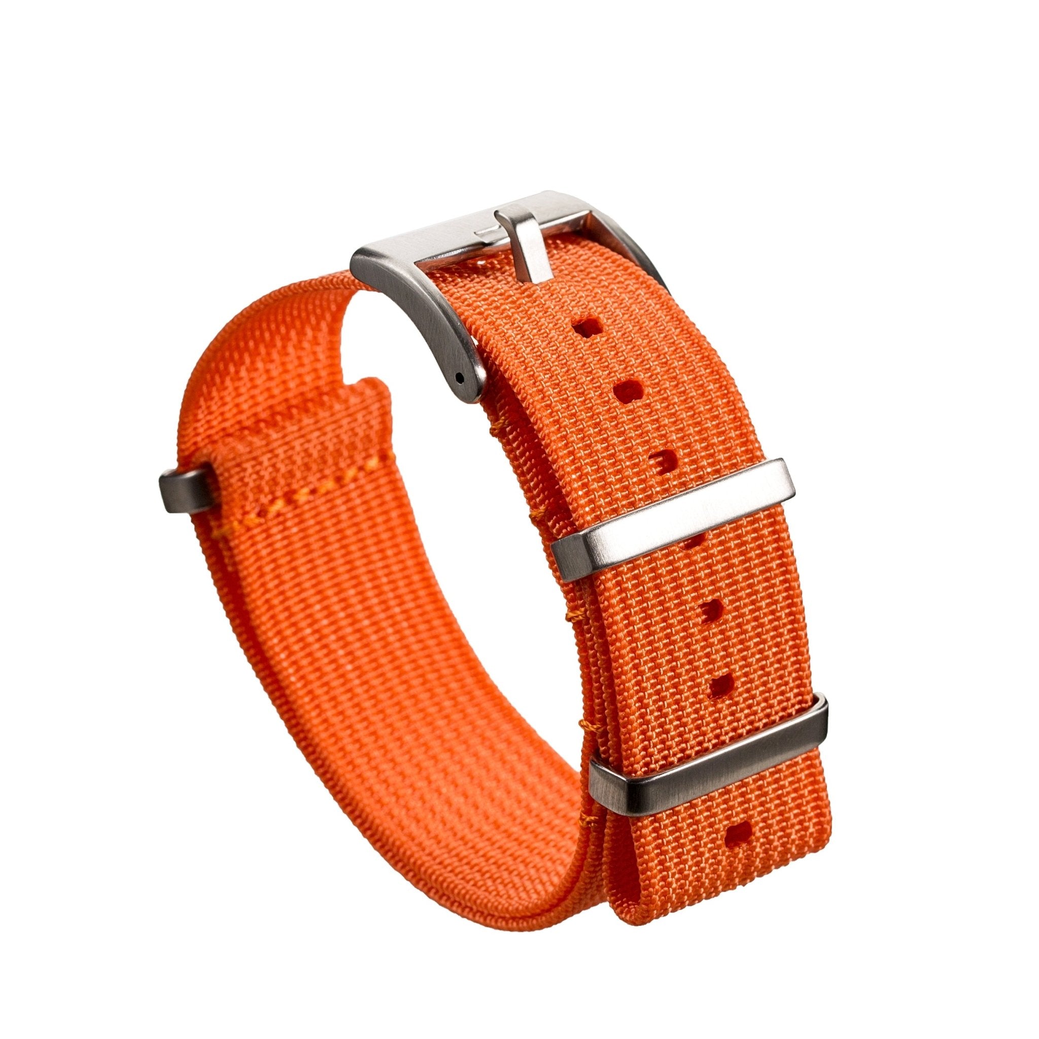 Ribbed Ballistic Nylon Strap – Orange (2416) -StrapSeeker