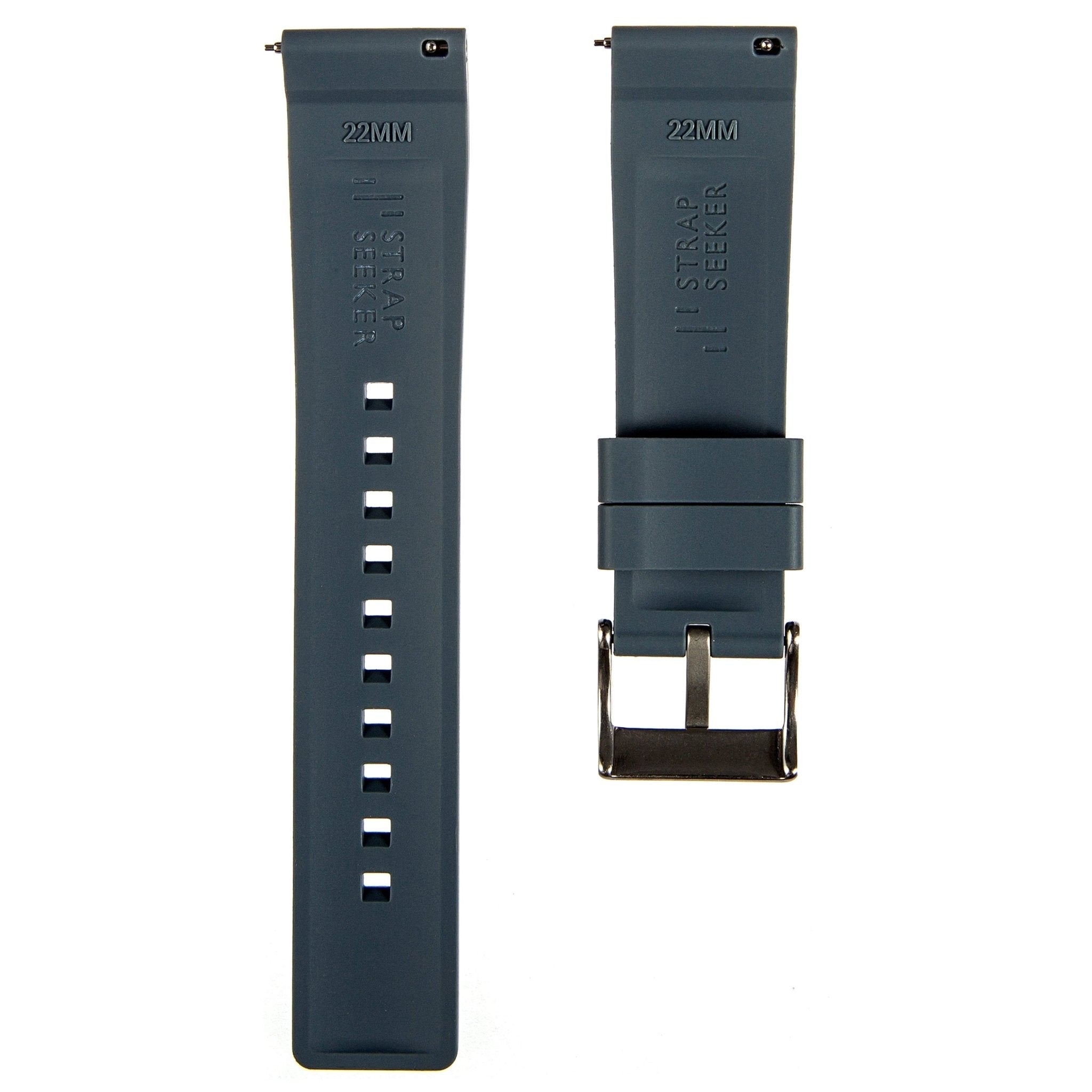 Stryke Premium Silicone Rubber Strap - Quick-Release – Grey (2424) -StrapSeeker