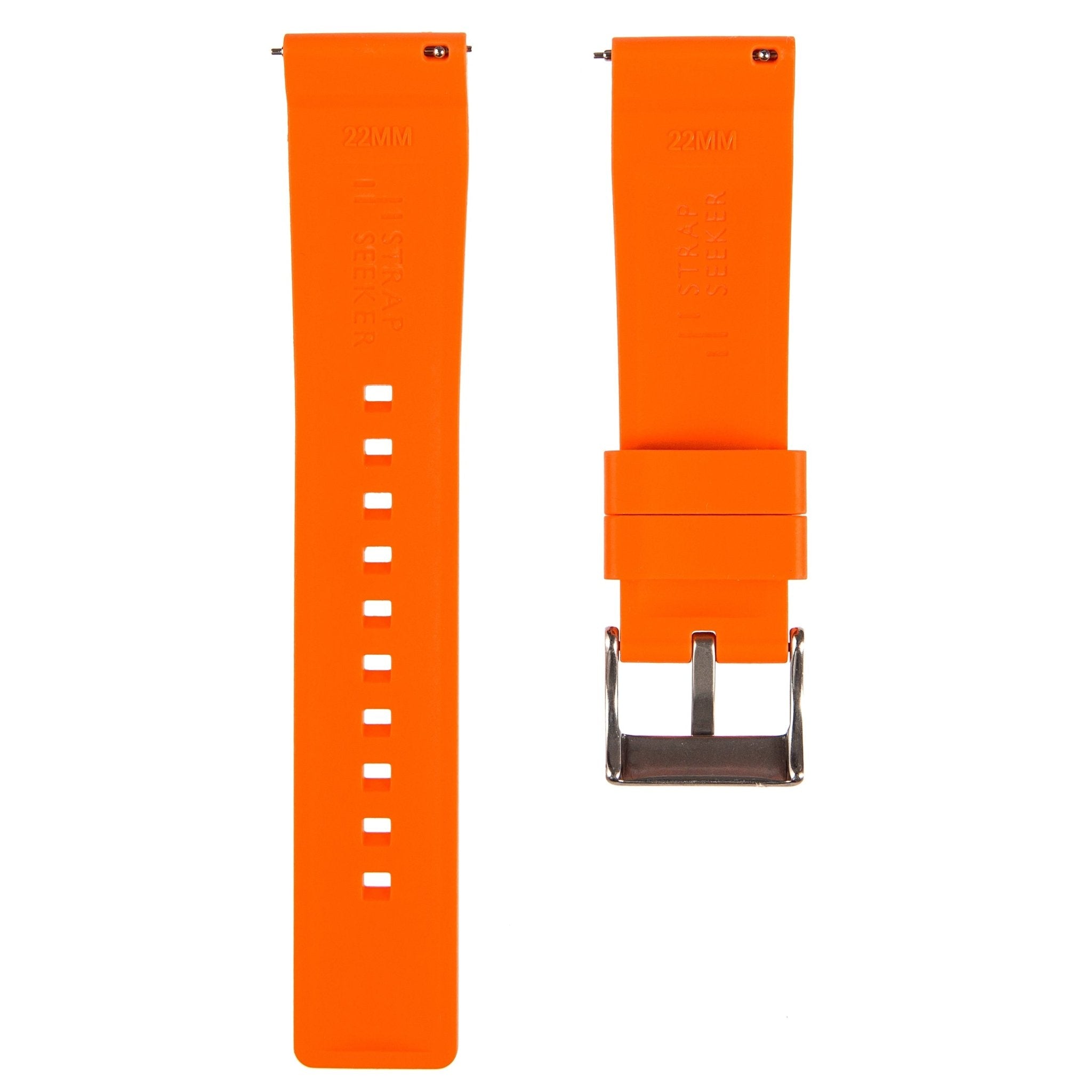 Stryke Premium Silicone Rubber Strap - Quick-Release – Orange (2424) -StrapSeeker