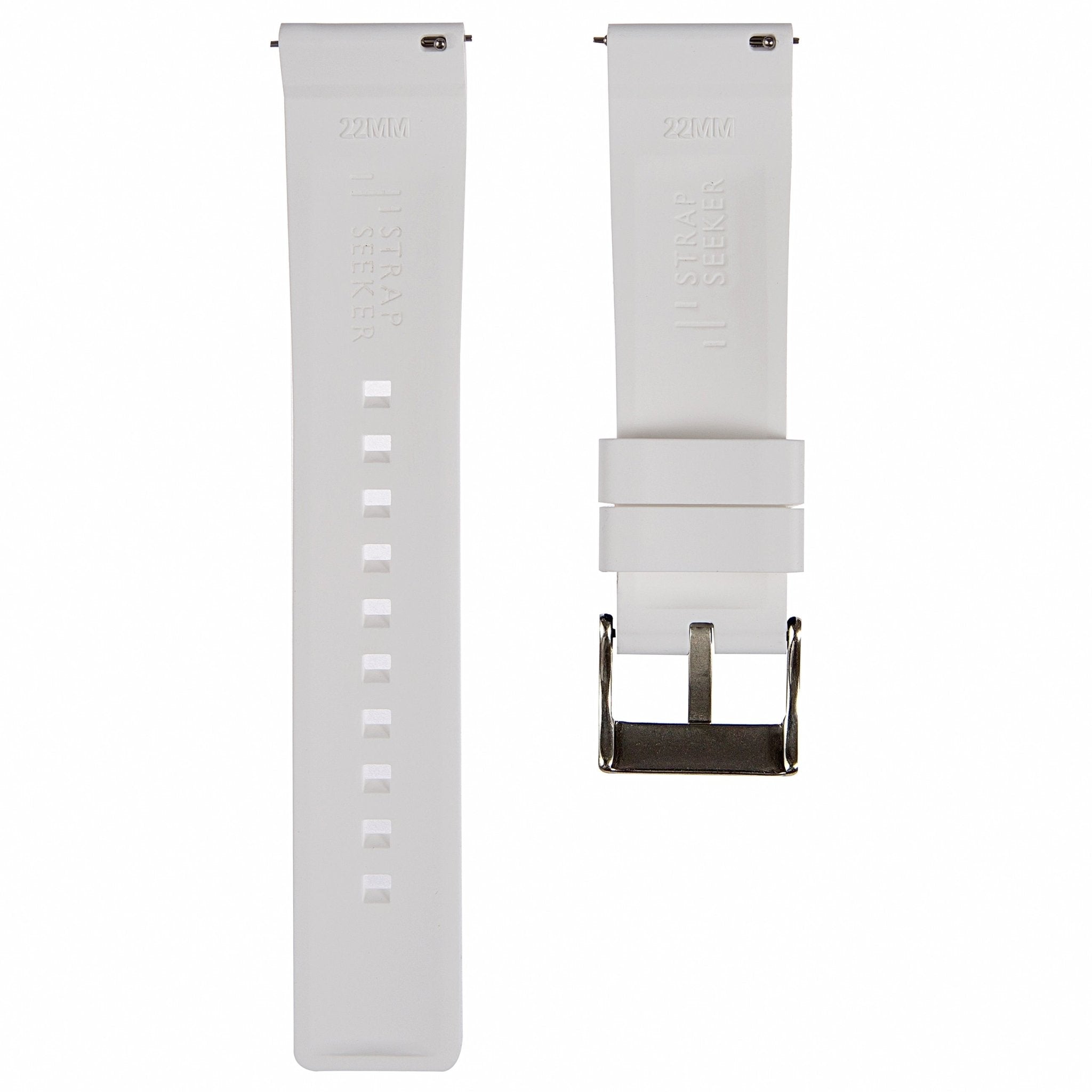 Stryke Premium Silicone Rubber Strap - Quick-Release – White (2424) -StrapSeeker