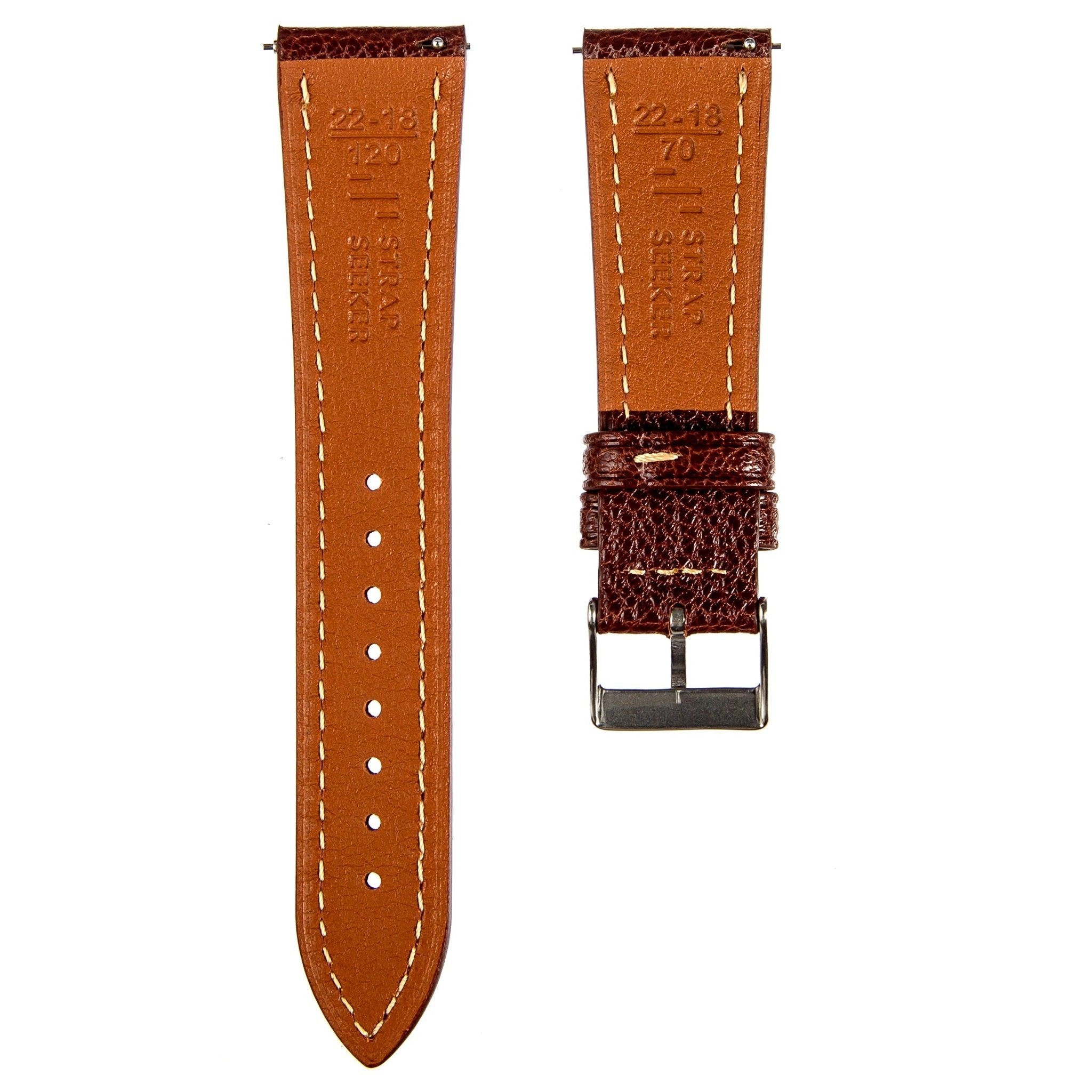 Sully Chevre Leather Strap - Quick-Release - Brown (2428) -StrapSeeker