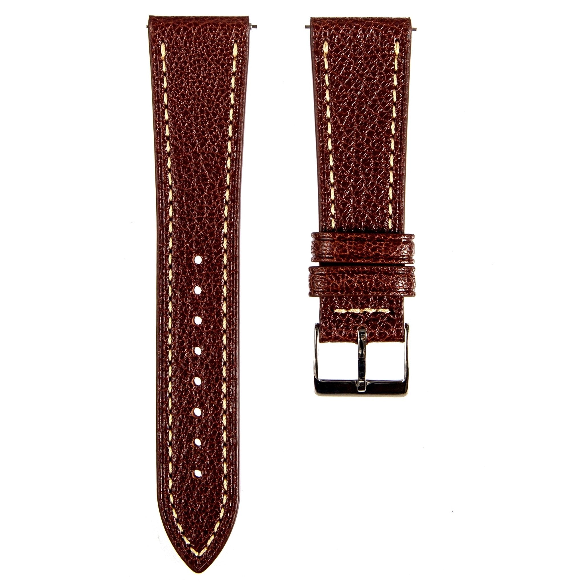 Sully Chevre Leather Strap - Quick-Release - Brown (2428) -StrapSeeker