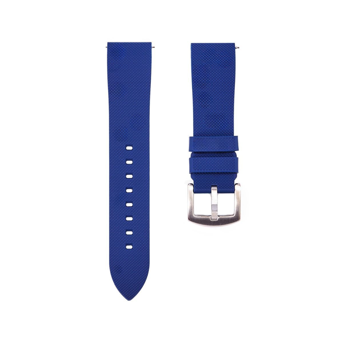 Textured Soft Silicone Strap - Quick-Release - Blue -StrapSeeker