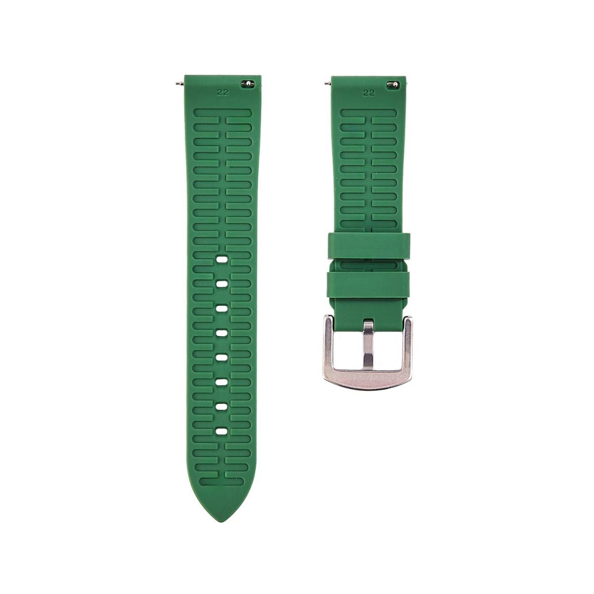 Textured Soft Silicone Strap - Quick-Release - Green -StrapSeeker