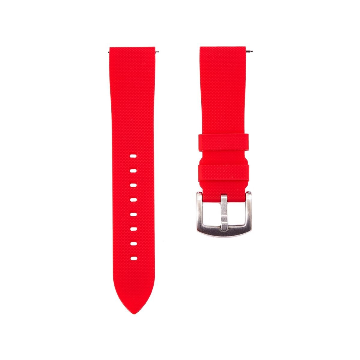 Textured Soft Silicone Strap - Quick-Release - Red -StrapSeeker