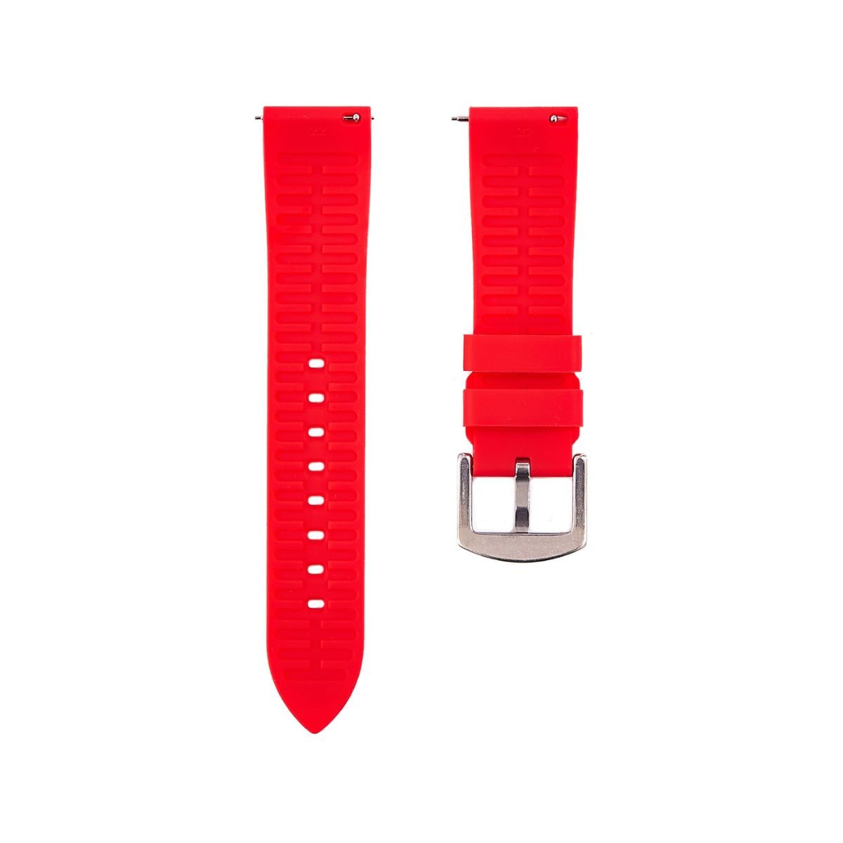 Textured Soft Silicone Strap - Quick-Release - Red -StrapSeeker