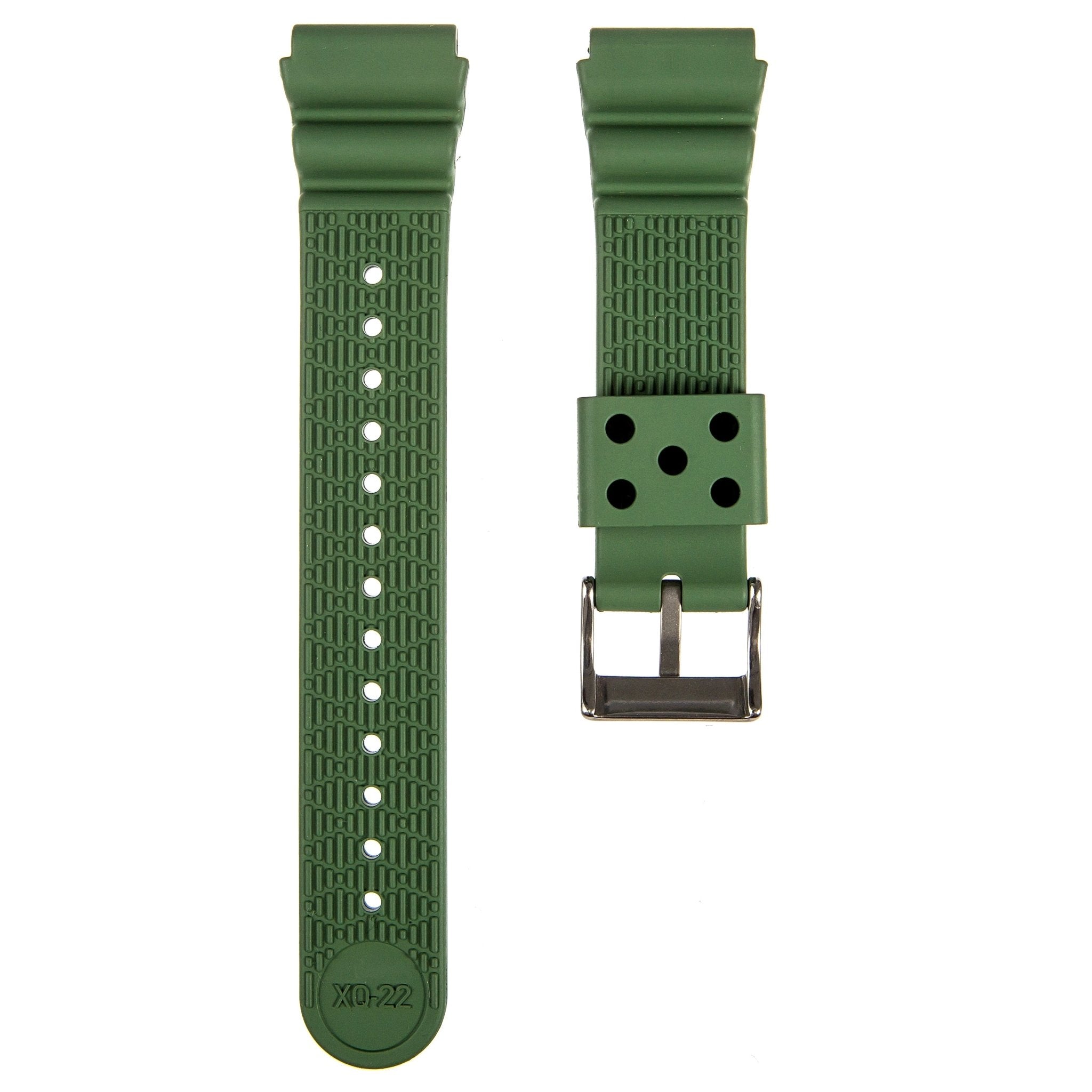 Wave FKM Rubber Strap-Compatible with Seiko SPRD - Army Green (2413) -StrapSeeker