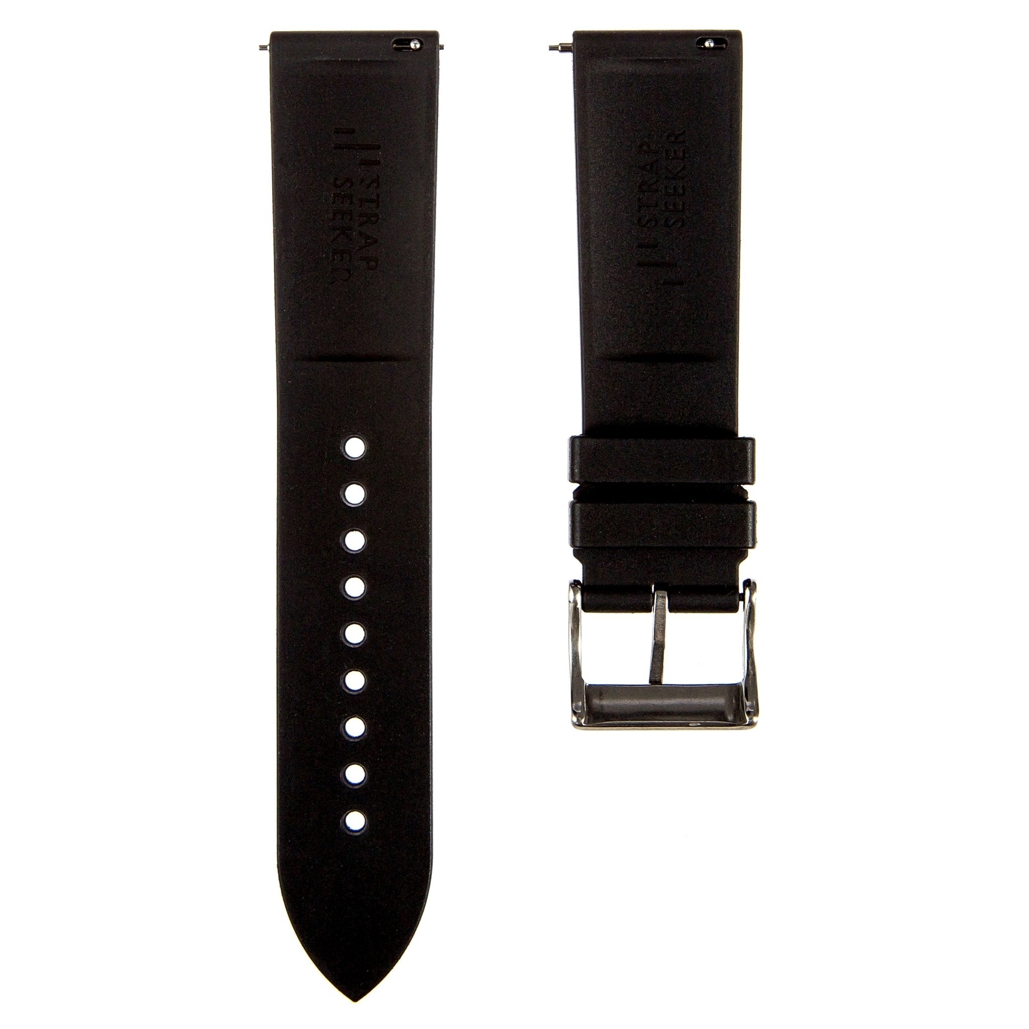 Zac FKM Rubber Strap - Quick-Release – Black (2409) -StrapSeeker