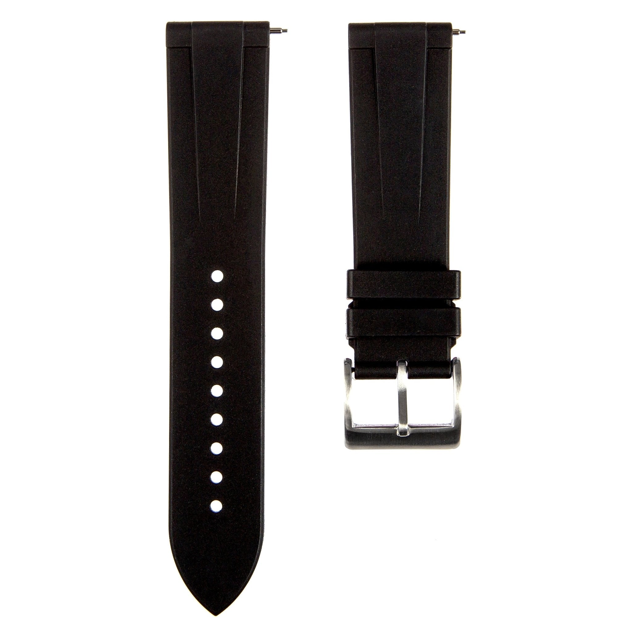 Zac FKM Rubber Strap - Quick-Release – Black (2409) -StrapSeeker