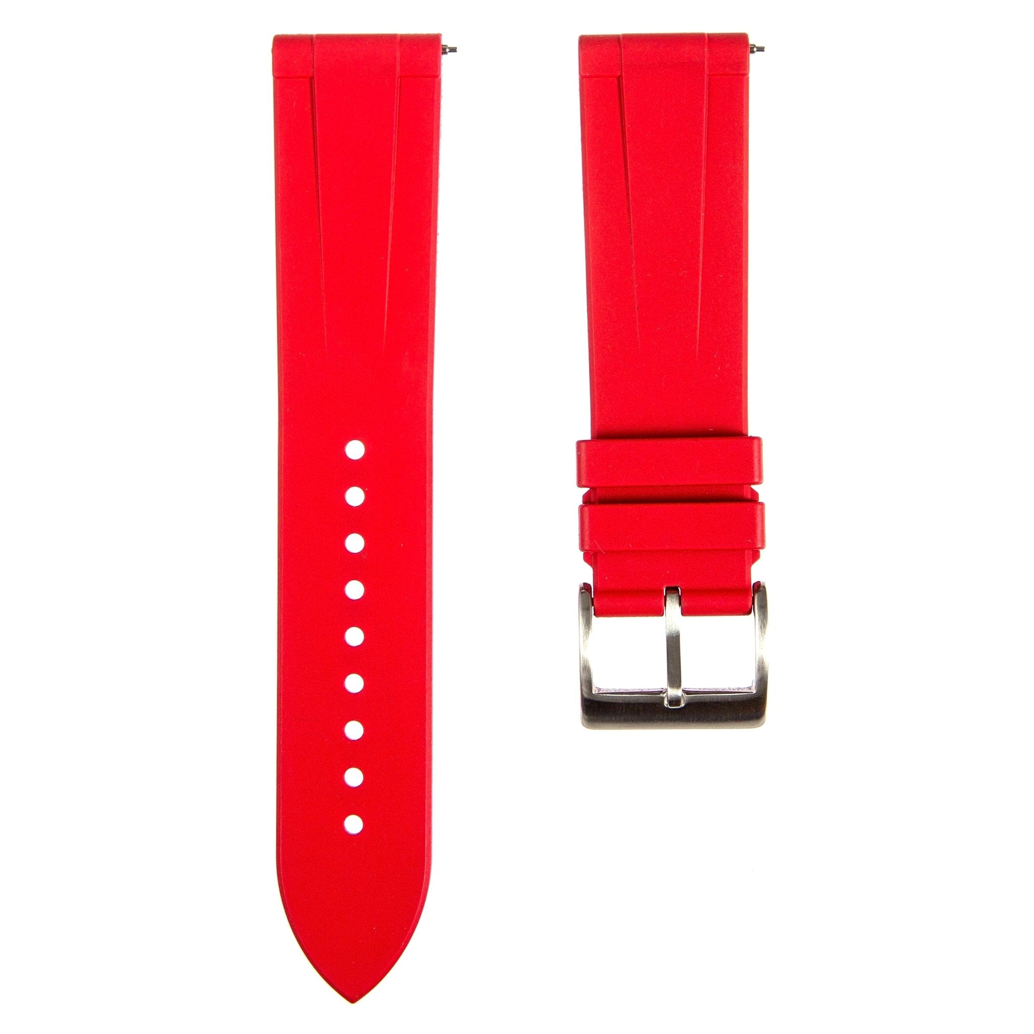 Zac FKM Rubber Strap - Quick-Release - Dark Red (2409) -StrapSeeker