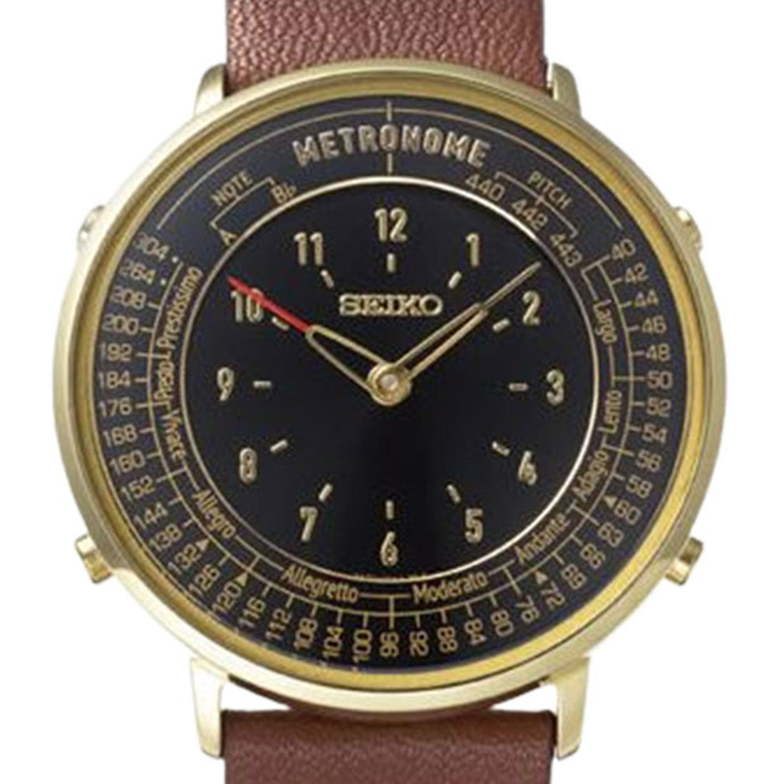 Seiko SMW001A Metronome Black Dial Analog Quartz Watch 
