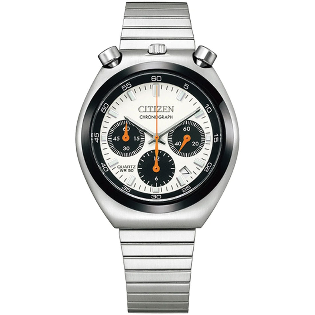 Citizen AN3660-81A Bullhead Chronograph White Dial Mens JDM Watch -Citizen