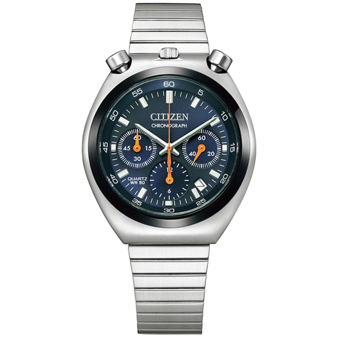 Citizen AN3660-81L Bullhead Record Label Tsuno Chronograph Blue Dial JDM Watch -Citizen