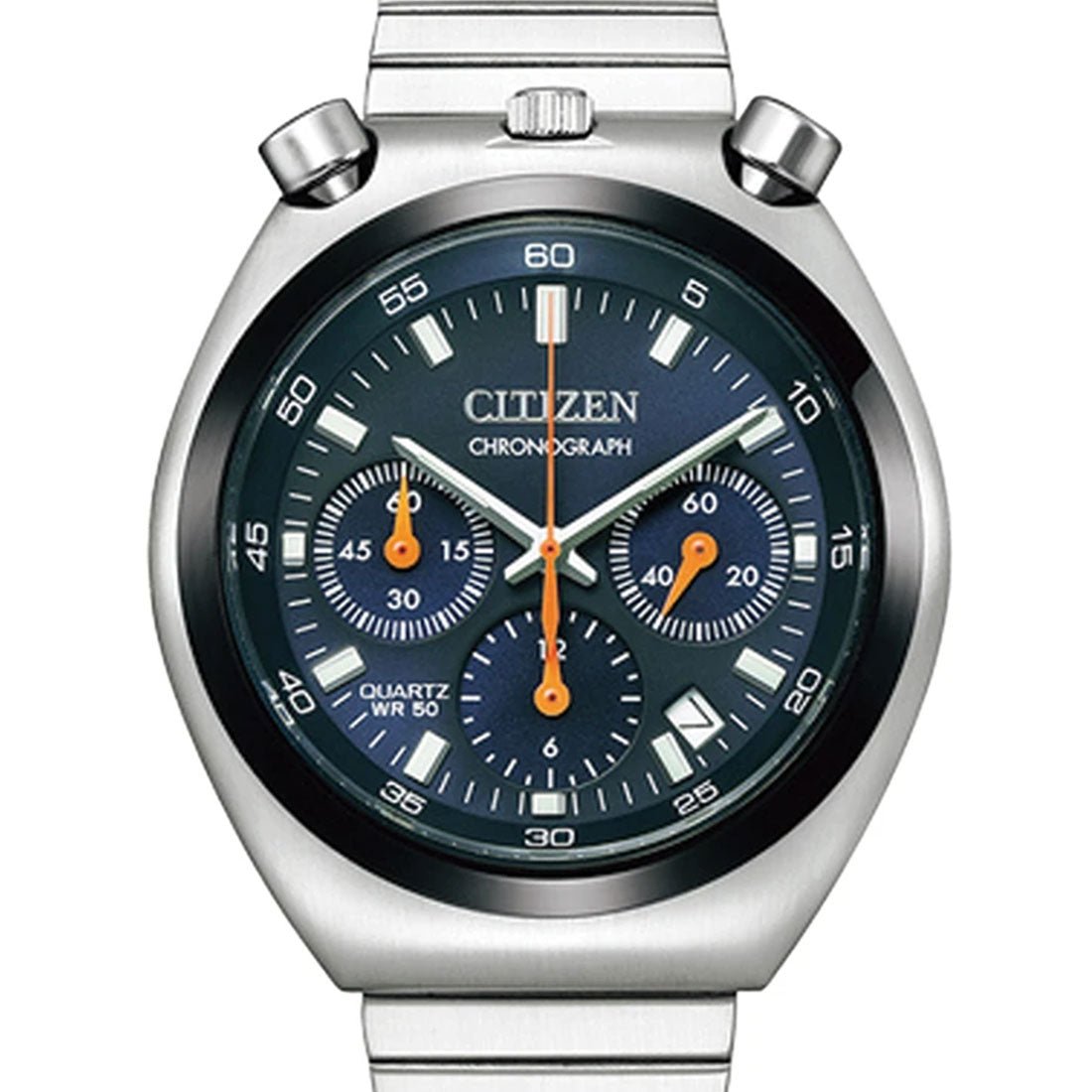 Citizen AN3660-81L Bullhead Record Label Tsuno Chronograph Blue Dial JDM Watch -Citizen