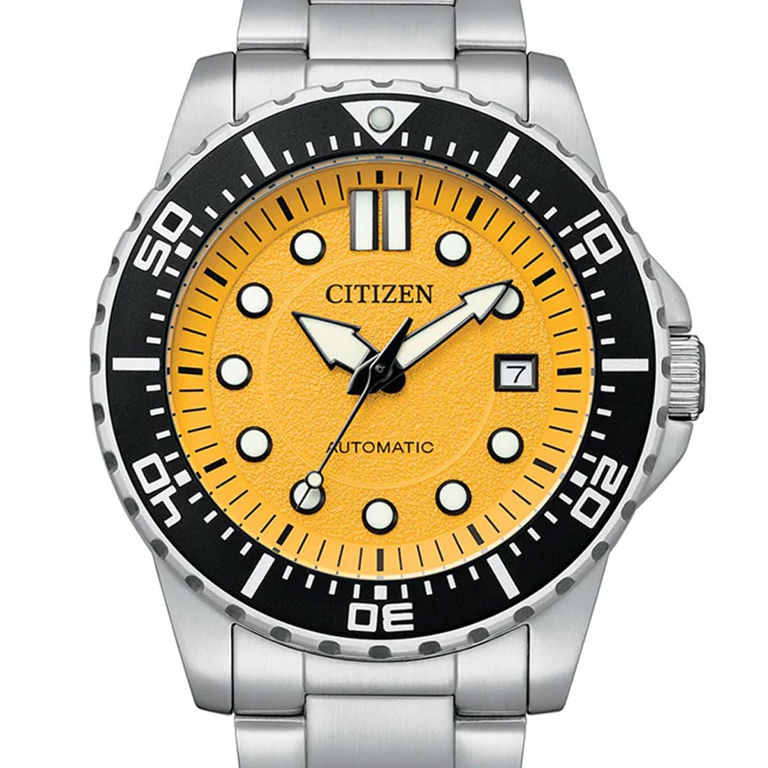 Citizen Automatic Urban NJ0170-83Z Yellow Dial Stainless Steel Sports Watch -Citizen