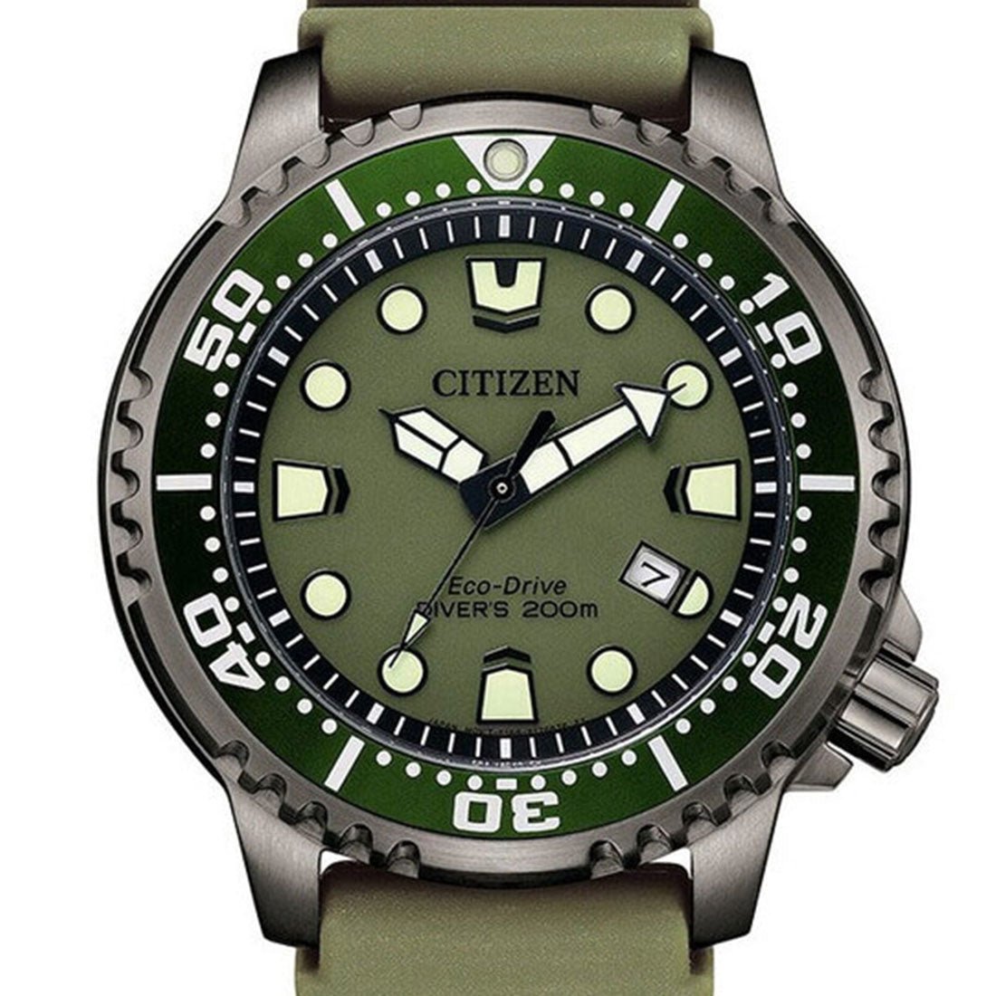 Citizen BN0157-11X Promaster Eco-Drive Green Dial Divers 200m Watch (PRE-ORDER) -Citizen