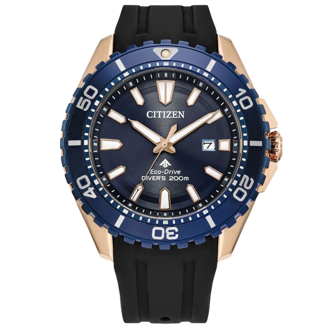 Citizen BN0196-01L Promaster Dive Eco-Drive Blue Dial Rubber Strap Diving Solar Watch -Citizen