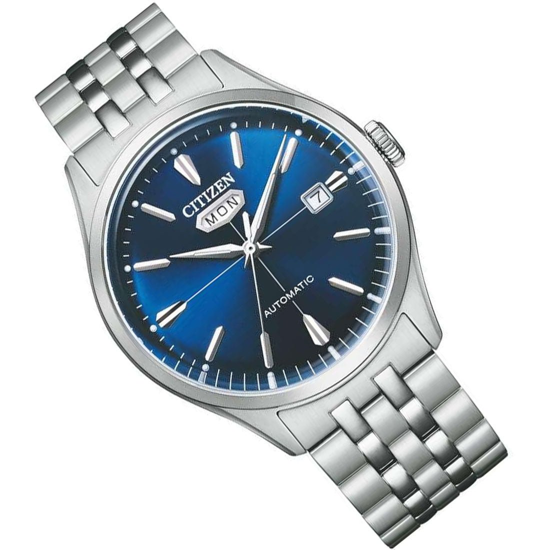 Citizen C7 Mechanical NH8390-71L NH8390-71 Male Stainless Steel Watch Blue Dial Analog -Citizen