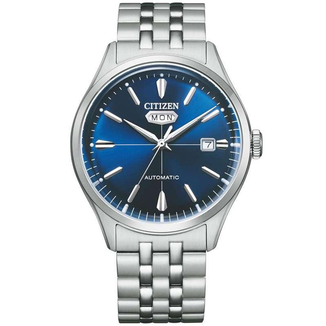 Citizen C7 Mechanical NH8390-71L NH8390-71 Male Stainless Steel Watch Blue Dial Analog -Citizen